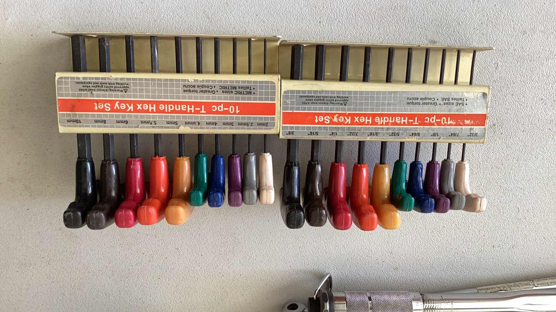 Photo 1 of 2 TEN PIECE T-HANDLE HEX SET STANDARD AND METRIC