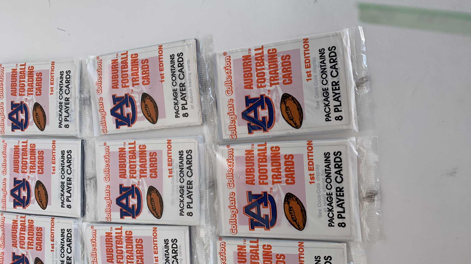 Photo 1 of 12 COLLEGIATE COLLECTION AUBURN FOOTBALL CARDS PACKS