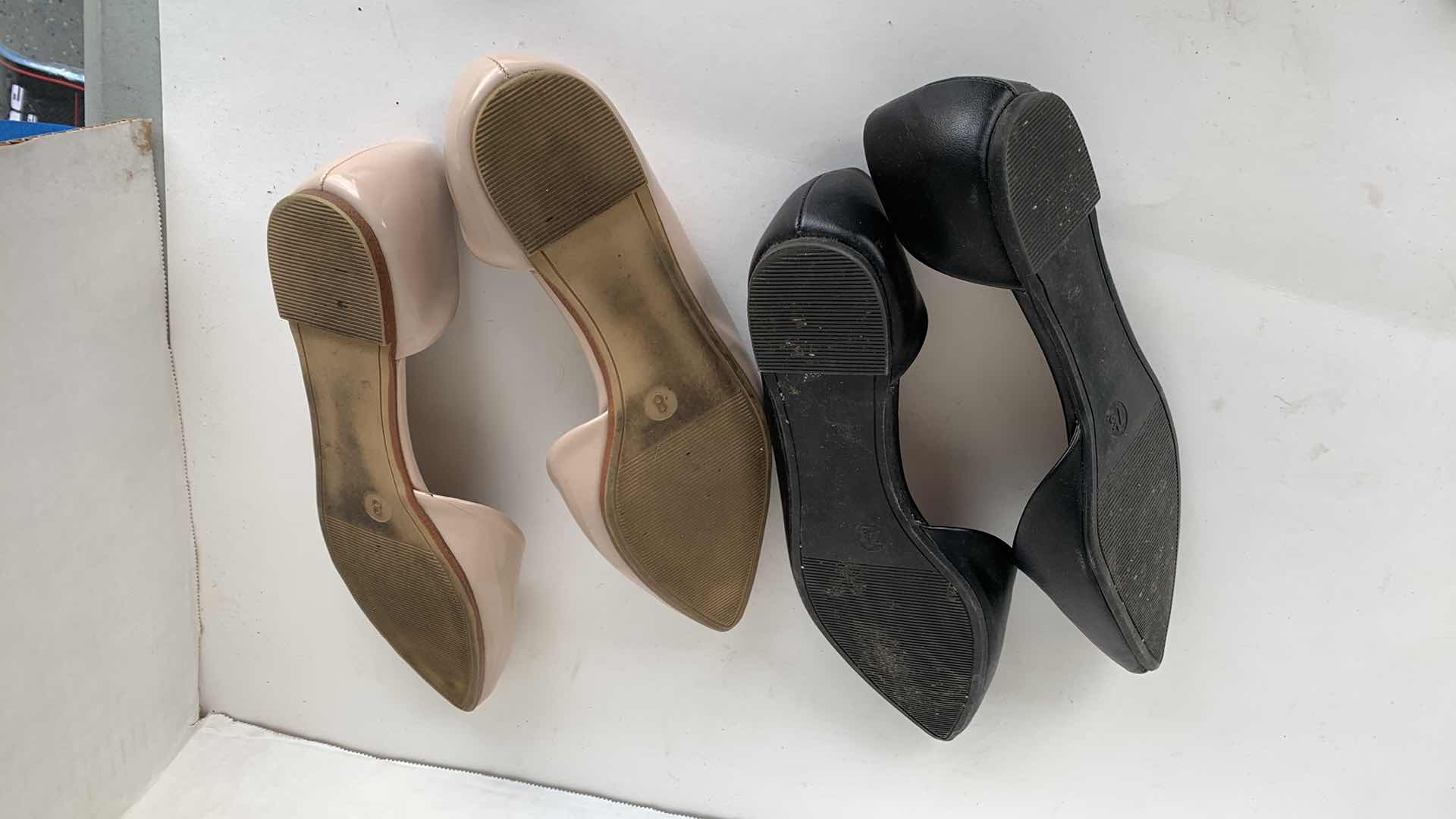 Photo 1 of 2 PAIRS OF WOMENS FLATS SIZE 7 1/2 AND 8