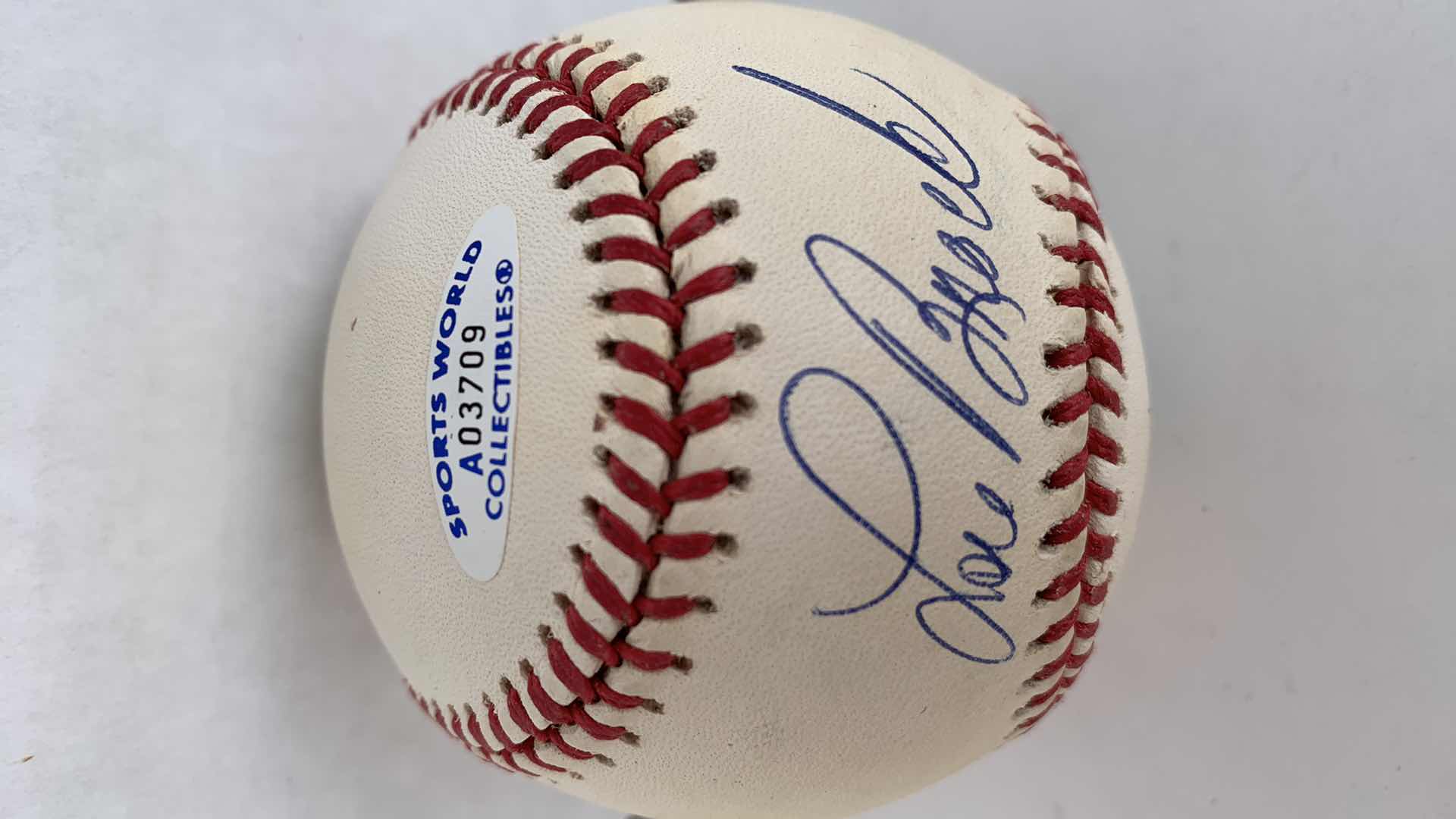 Photo 1 of MLB LOU BROCK SIGNED BASEBALL AUTHENTICATED BY SPORTS WORLD COLLECTIBLES