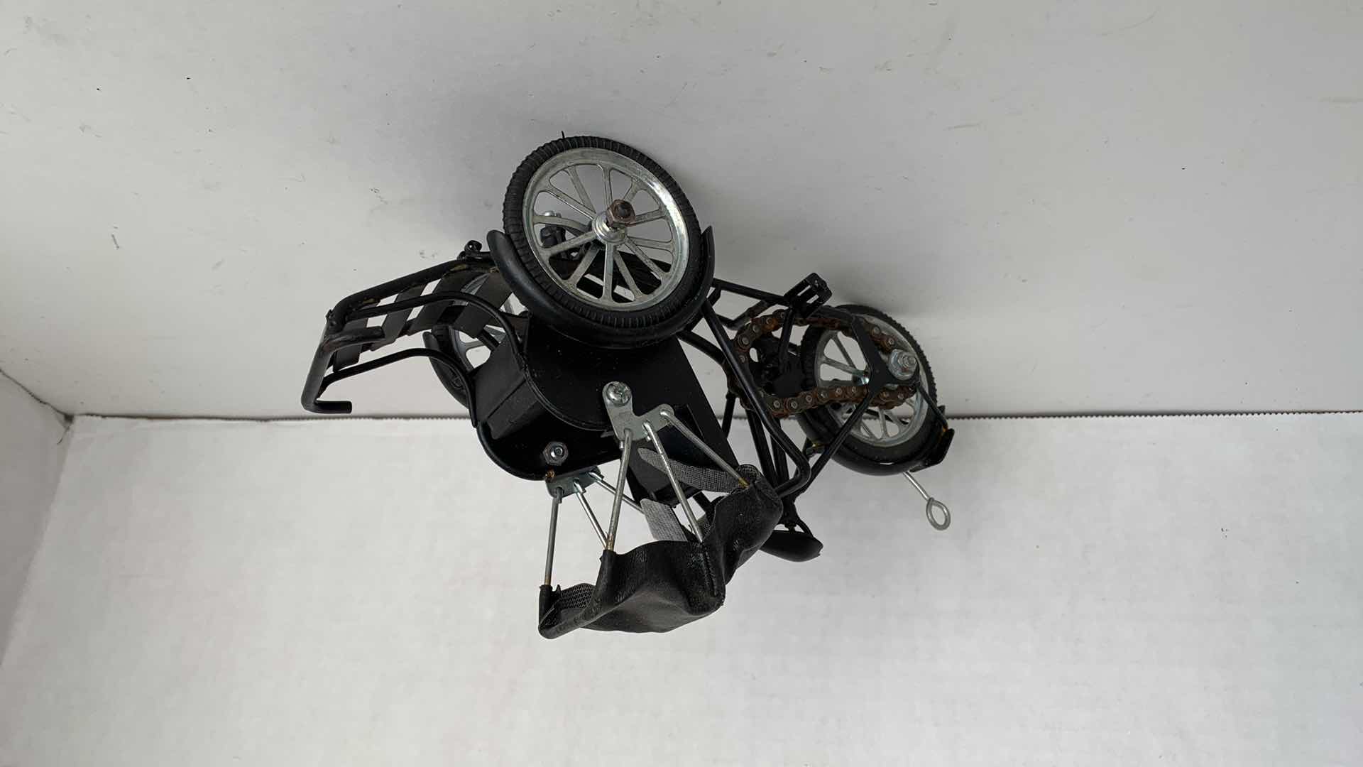 Photo 1 of METAL MOTORCYCLE AND BABY CARRIAGE