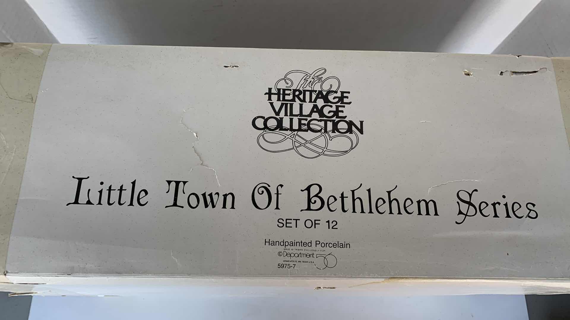 Photo 1 of HERITAGE VILLAGE LITTLE TOWN OF BETHLEHEM SERIES HAND PAINTED PORCELAIN CHRISTMAS DECORATIONS