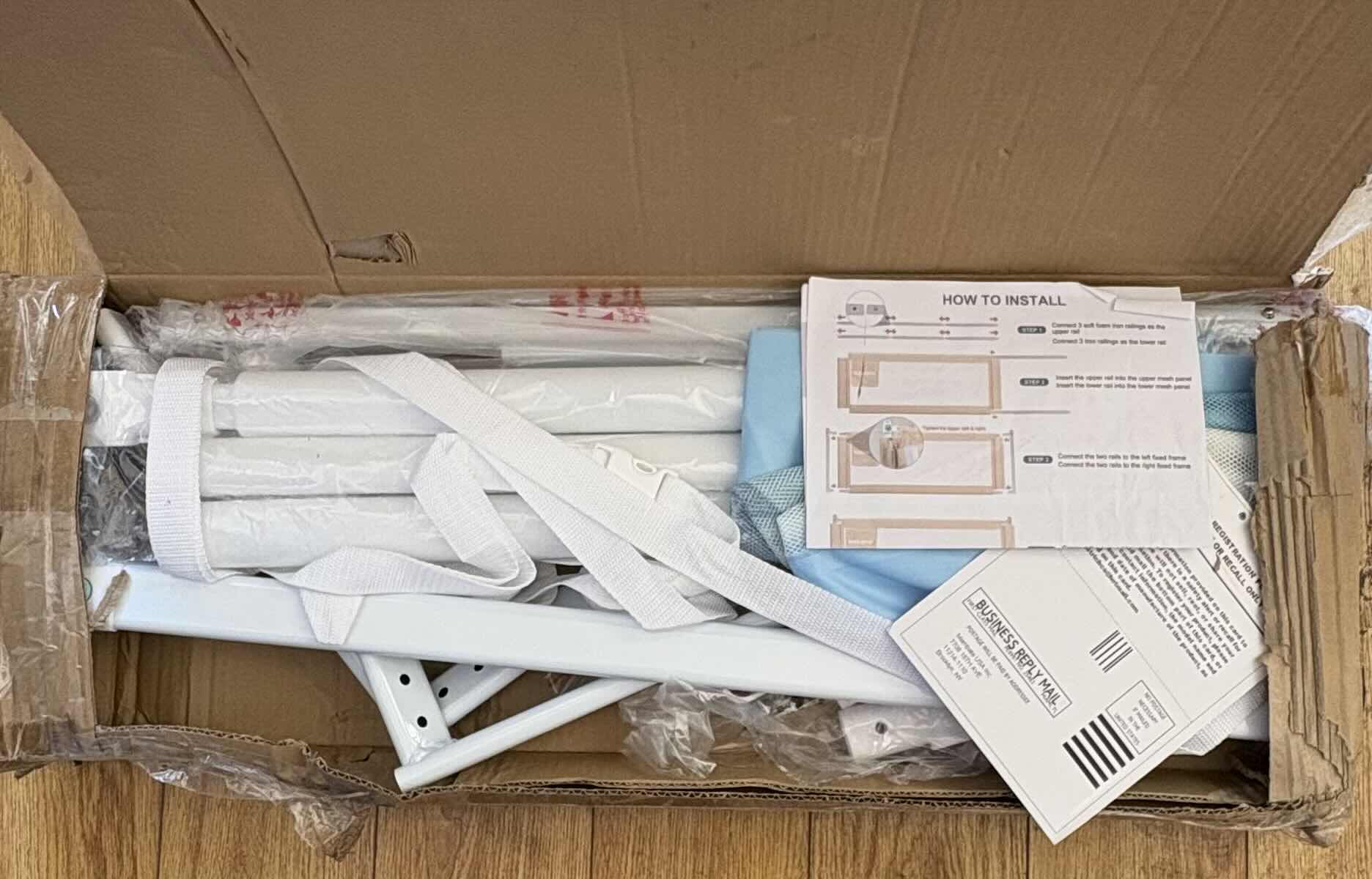 Photo 1 of BRAND NEW - WELSPO BED GUARD SWING DOWN BEDRAIL FOR CONVERTIBLE CRIB, KIDS TWIN, DOUBLE, FULL SIZE QUEEN & KING MATTRESS - BLUE NAUTICAL THEME