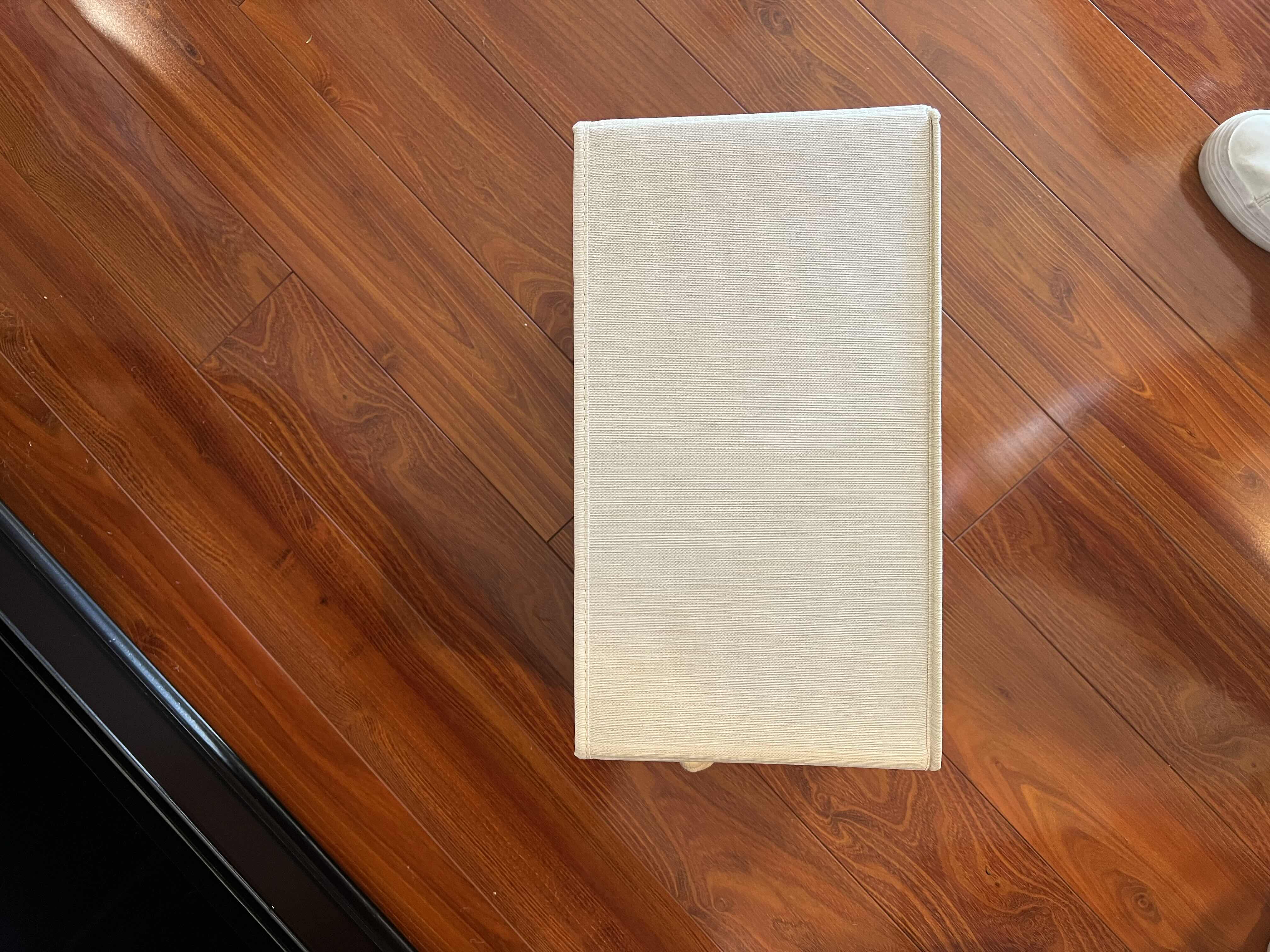 Photo 1 of 3-SET OF CANVAS DECORATIVE STORAGE BOXES. 15”L X 10”W X 8”H. GREIGE COLOR WITH NAUTICAL ROPE HANDLES ON BOTH ENDS. SUITABLE FOR CHANGING TABLES, BOOKCASES ETC.