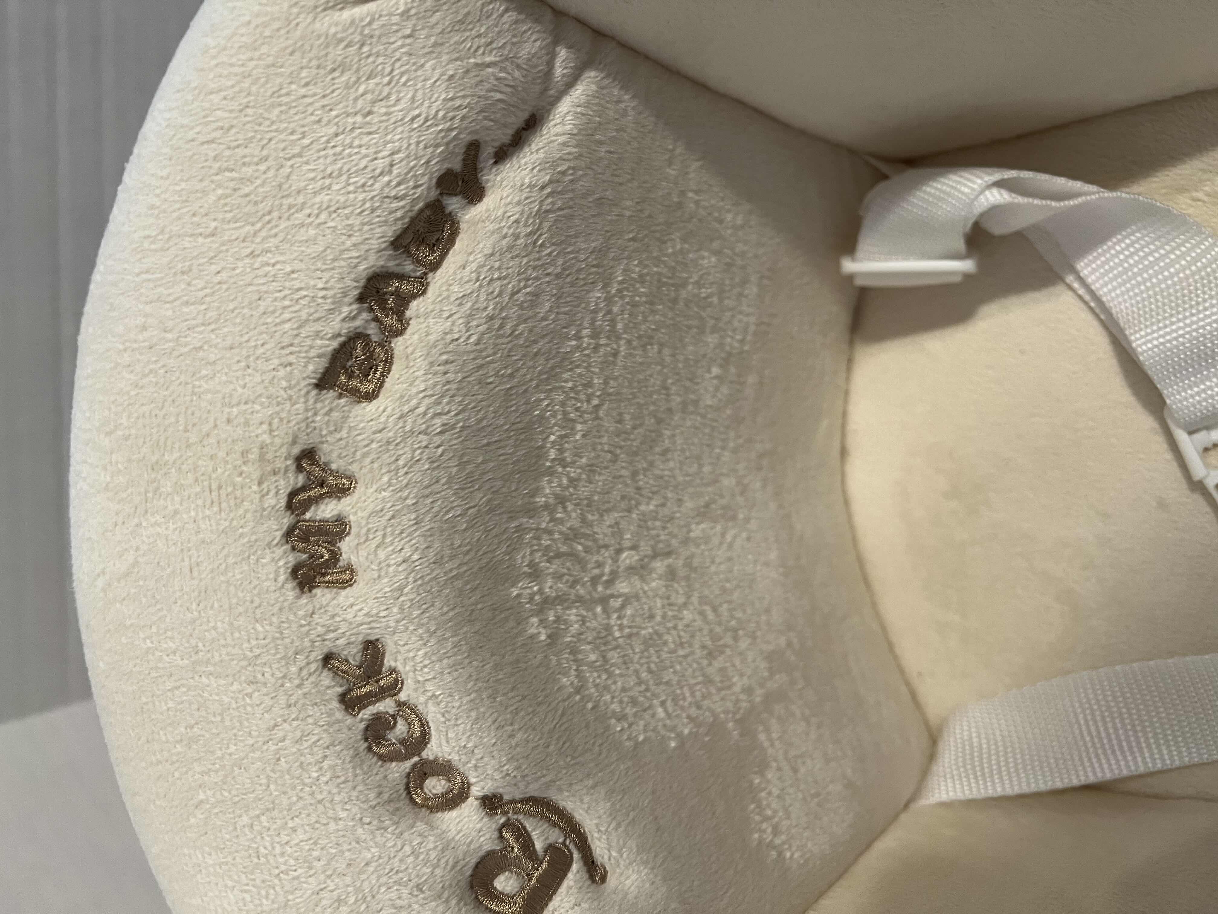 Photo 1 of BABY ROCKING STUFFED DONKEY. LIKE NEW. PLUSH, GRAY AND CREAM COLORED WITH SAFETY BELT. WOODEN ROCKING TRACKS.