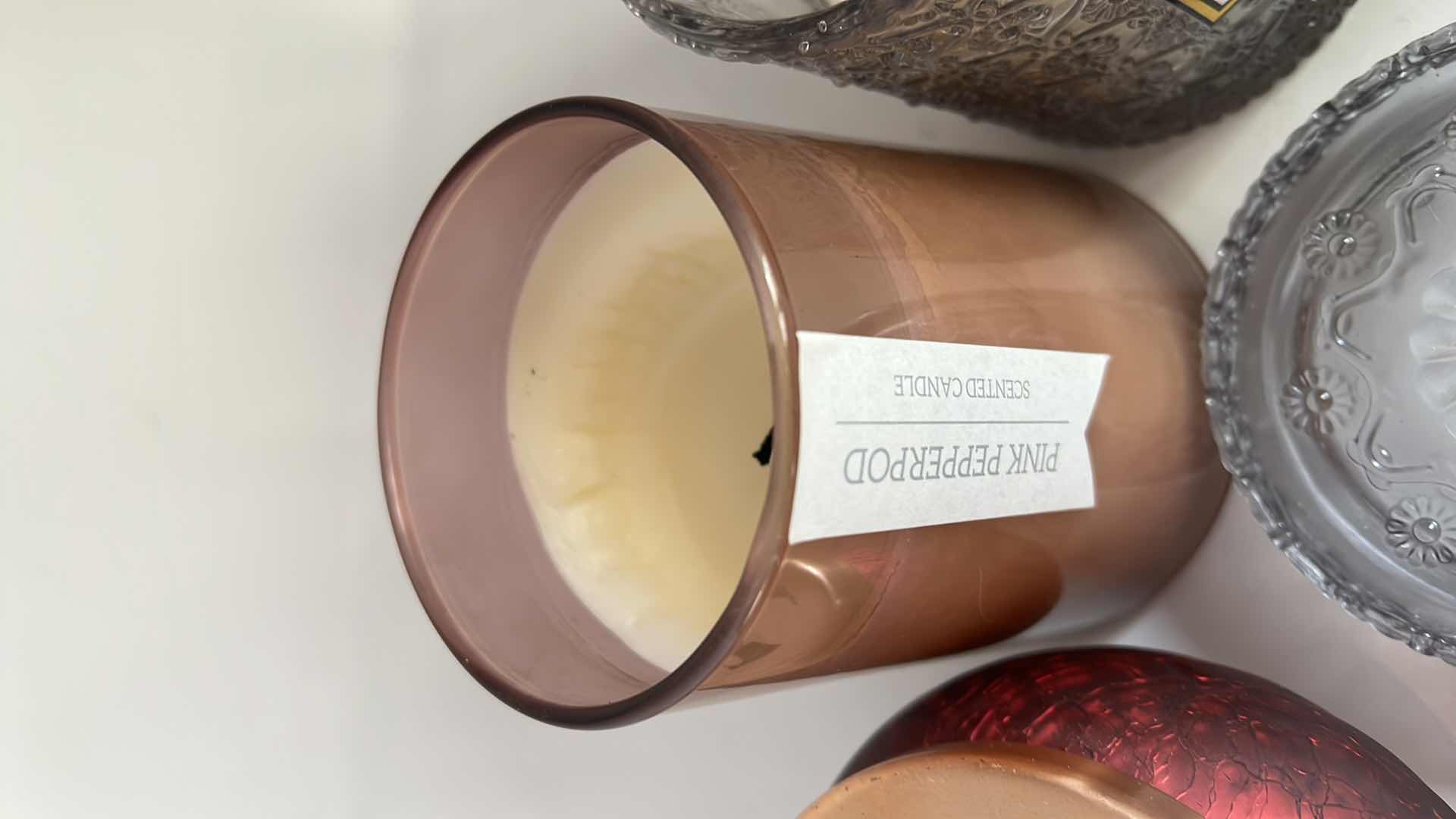 Photo 1 of 3-GENTLY USED LUXURY CANDLES. VARIOUS SCENTS.