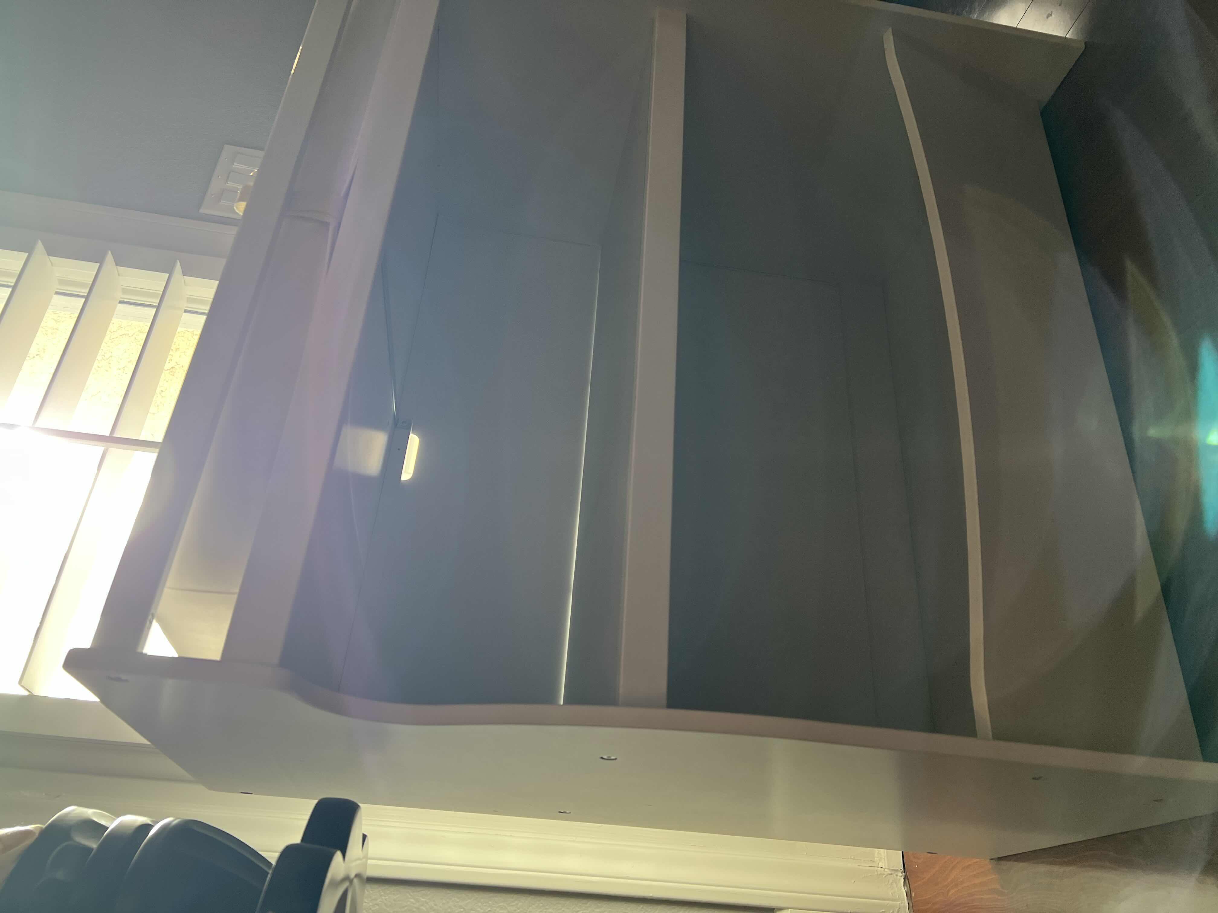 Photo 1 of BABY DIAPER CHANGING TABLE WITH NATUREPEDIC ORGANIC PAD. BIN AND SHELF FOR STORAGE. WHITE 34” X 35”H