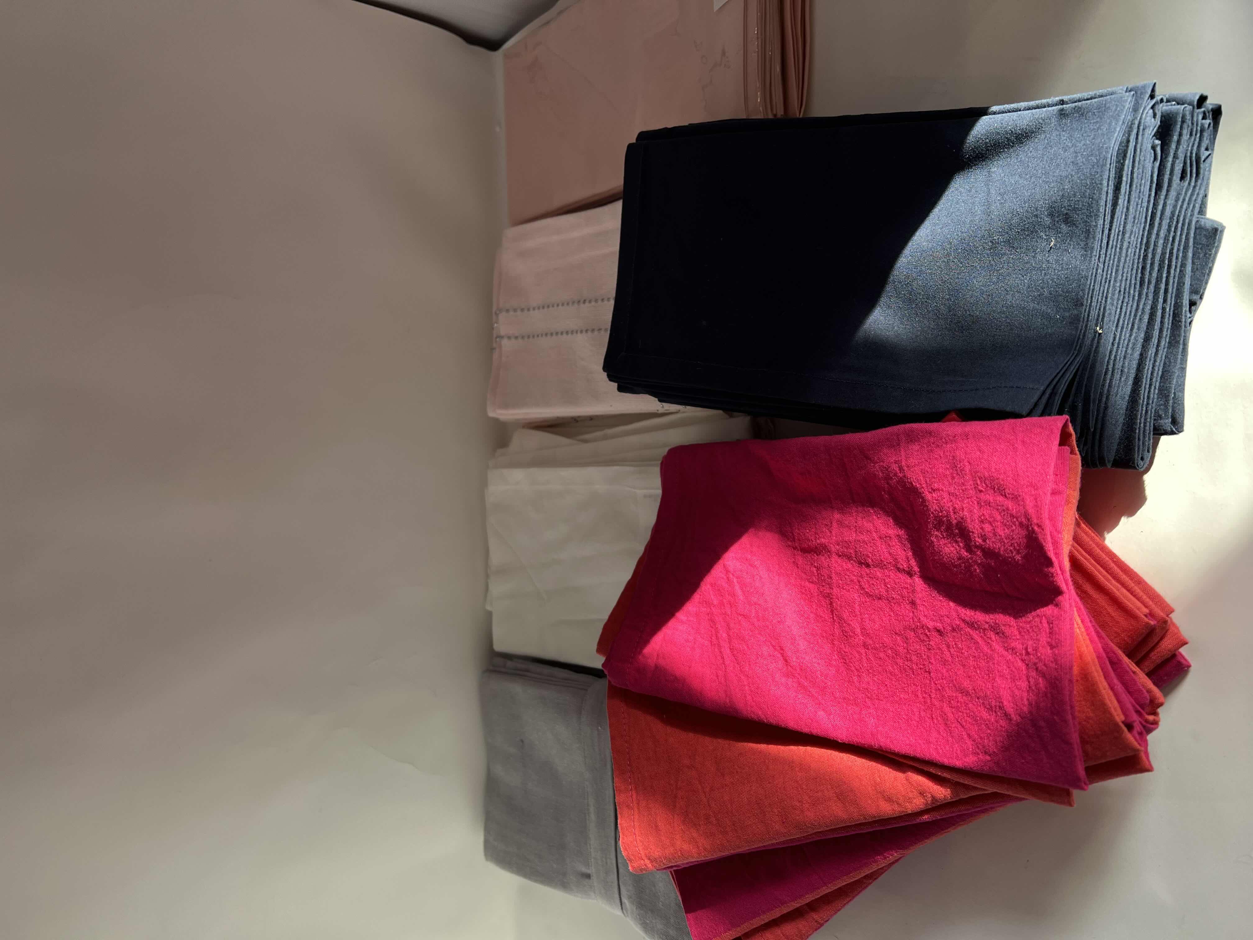 Photo 1 of 6-SETS OF CLOTH NAPKINS. VARIOUS COLORS.