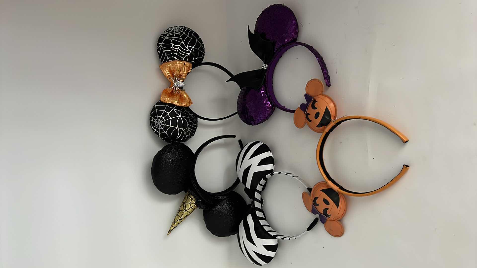 Photo 1 of 5-AUTHENTIC DISNEY MICKEY/MINNIE EARS HEADBANDS. VARIOUS STYLES ANS COLORS. 