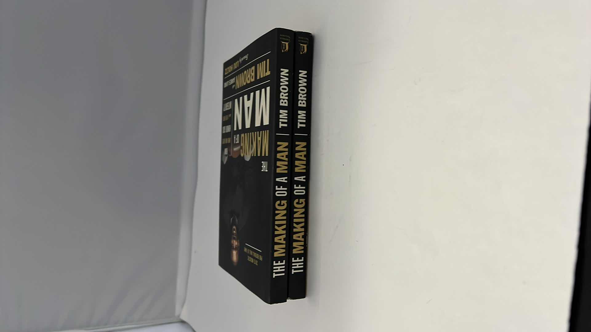 Photo 1 of 2-BRAND NEW BOOKS. NFL HALL OF FAMER SIGNED BOOKS BY “TIM BROWN.” “MAKING OF A MAN” BIOGRAPHY.