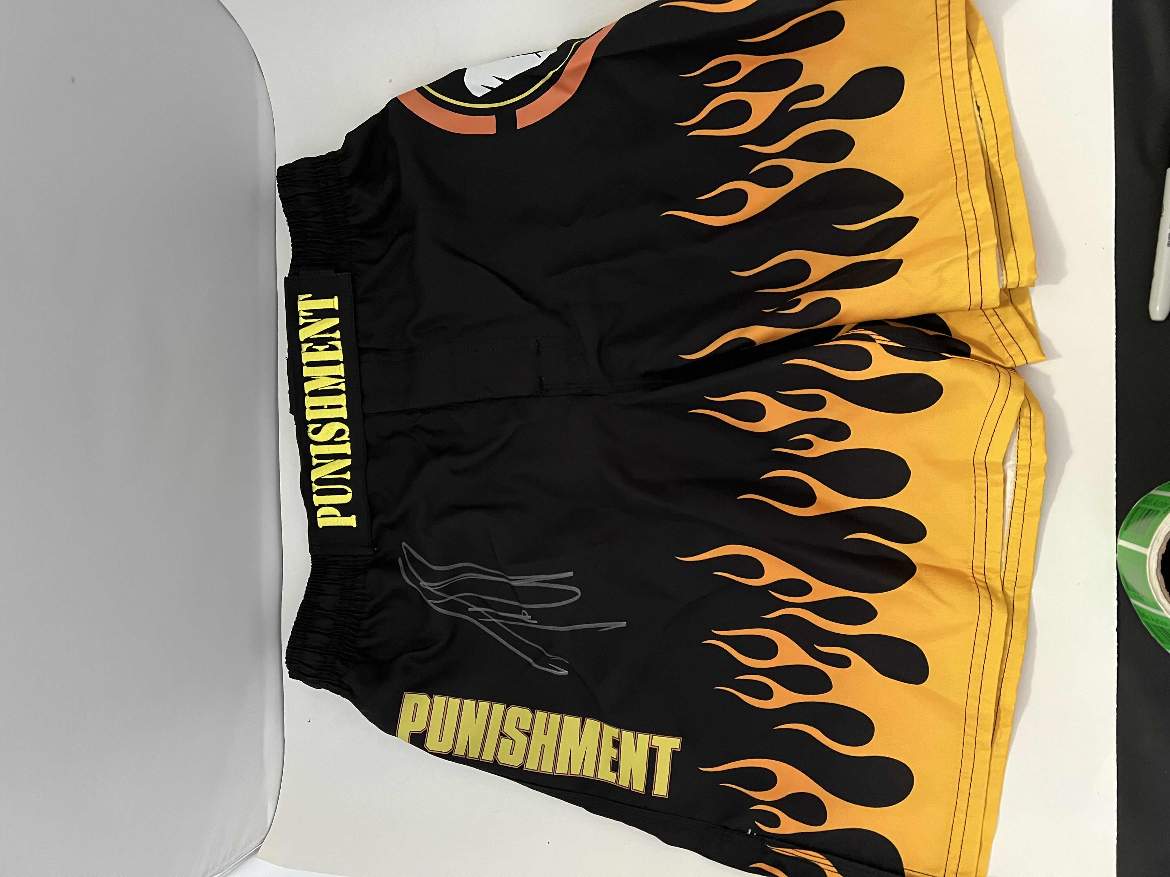 Photo 1 of AUTHENTIC BOXER SHORTS SIGNED BY “TITO ORTIZ.” MMA UFC MEMORABILIA. SIZE LARGE. 
