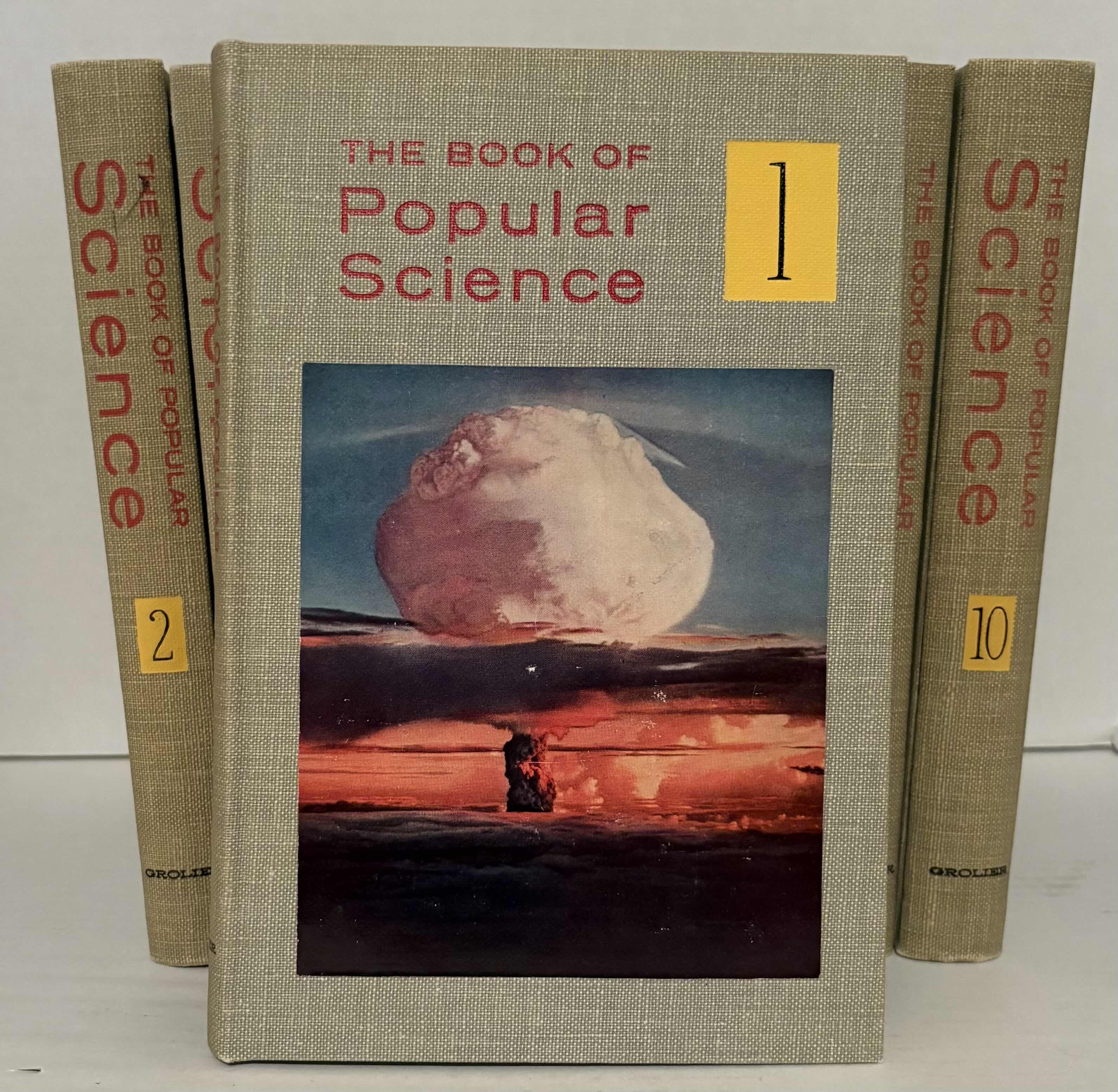Photo 1 of 1960 VINTAGE GROLIER THE BOOK OF POPULAR SCIENCE 10 BOOK SET