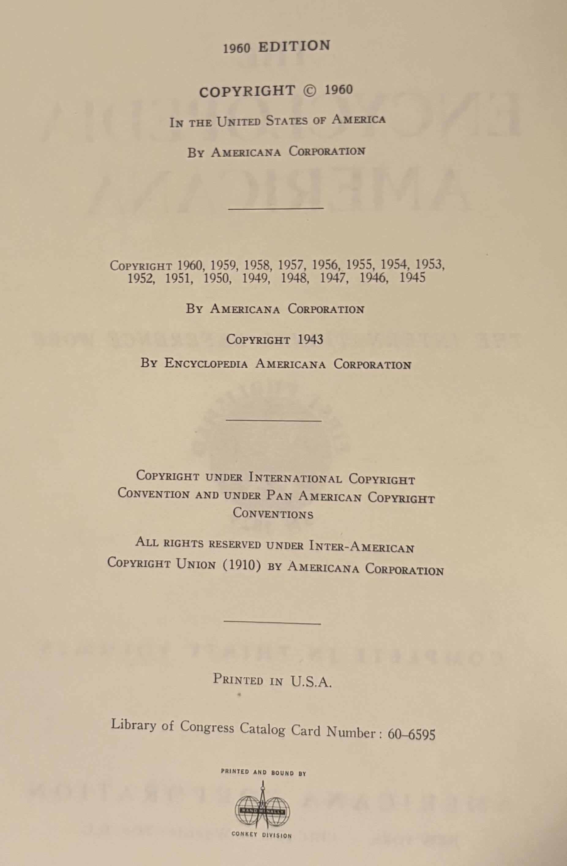 Photo 1 of 1960 VINTAGE THE ENCYCLOPEDIA AMERICANA - 30 BOOK SET