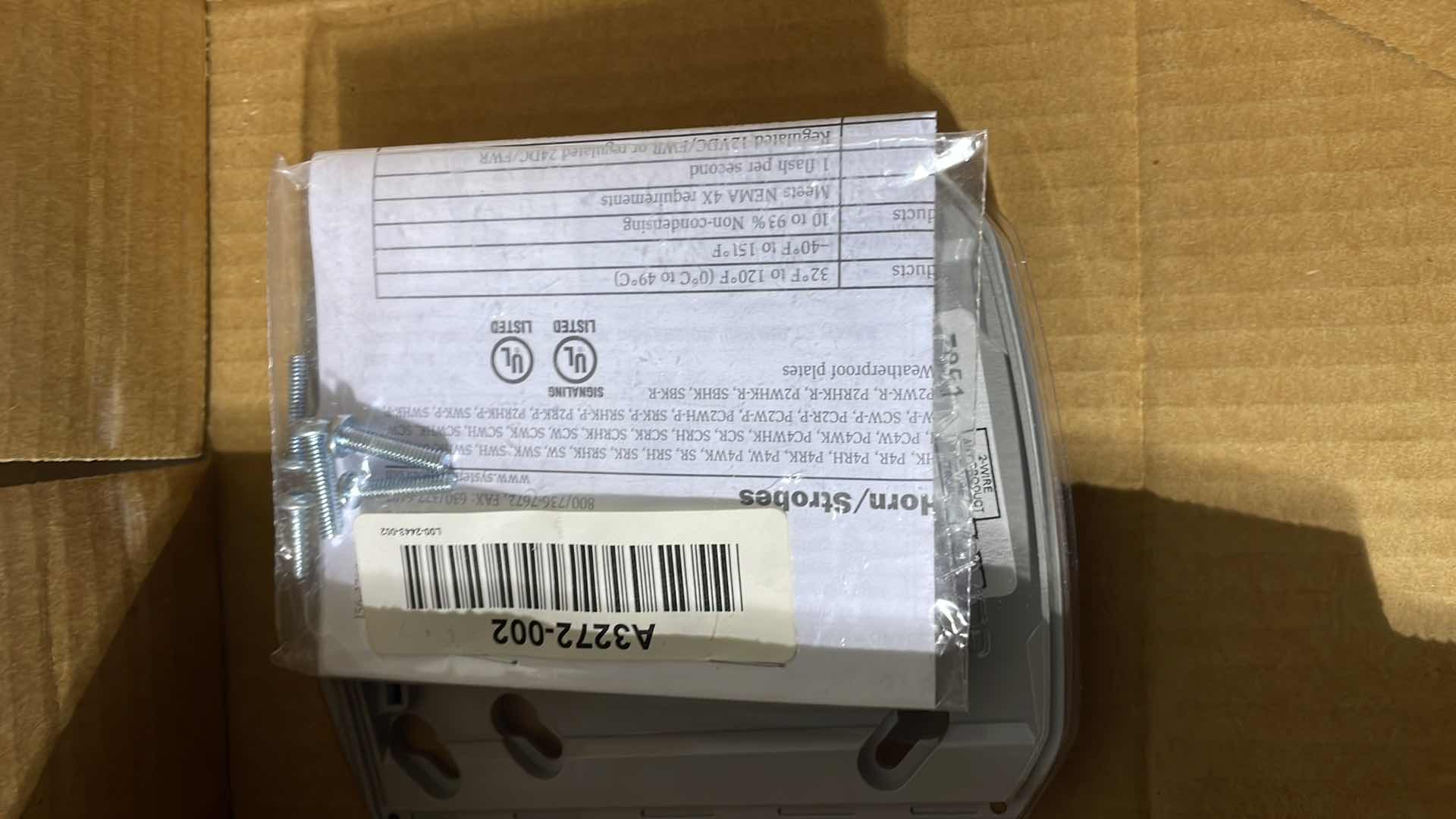 Photo 1 of FIRE ALARM SYSTEM SENSOR PC2W HORN STROBE 2W STD CD WHITE