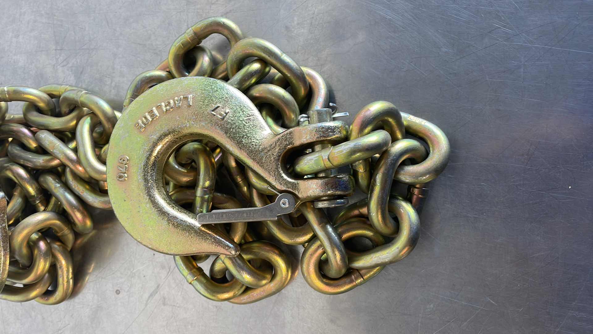 Photo 1 of 1/2" GRADE TO CLEVIS SLIP HOOK W/ 3-1/2 FOOT CHAIN (4 PCS)