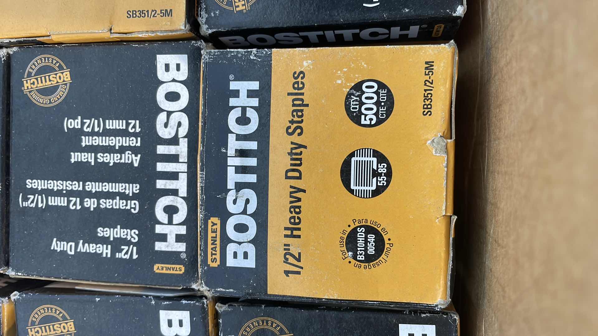 Photo 1 of BOSTITCH 1/2" HEAVYDUTY STAPLES 5000CT (22)