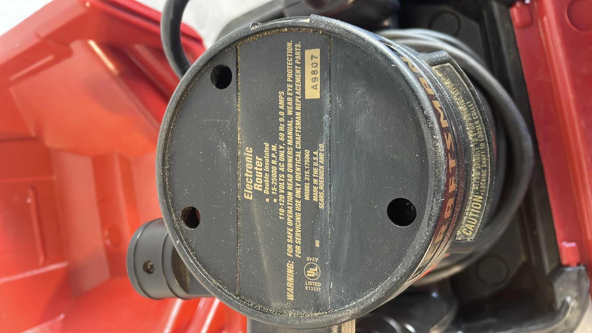 Photo 1 of CRAFTSMAN ELECTRONIC ROUTER MODEL 315.175060 IN CASE