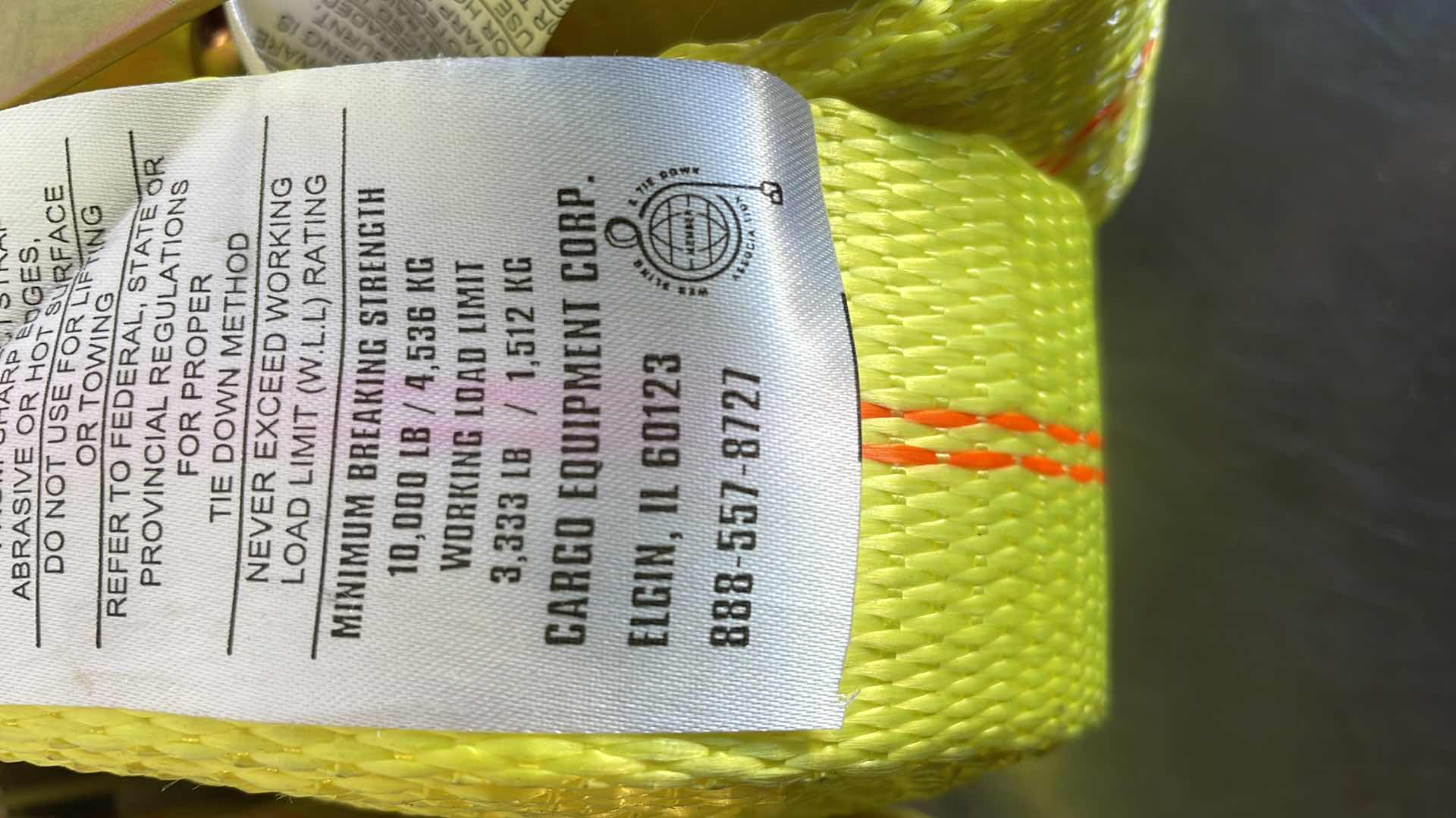 Photo 1 of COMMERCIAL 2" RATCHETING STRAPS WLL 3,333LB (2)