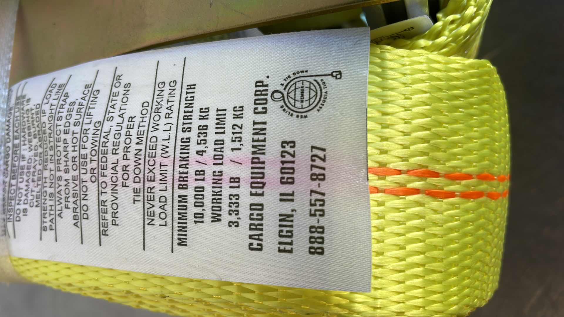 Photo 1 of COMMERCIAL 2" RATCHETING STRAPS WLL 3,333LB (2)