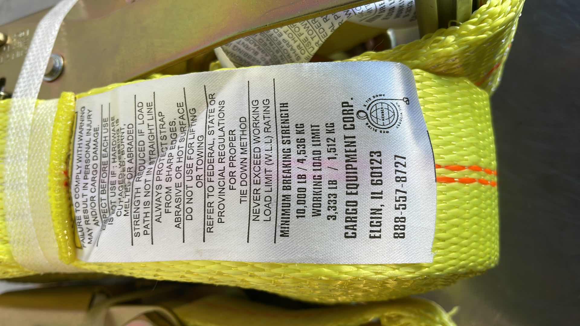 Photo 1 of COMMERCIAL 2" RATCHETING STRAPS WLL 3,333LB (2)