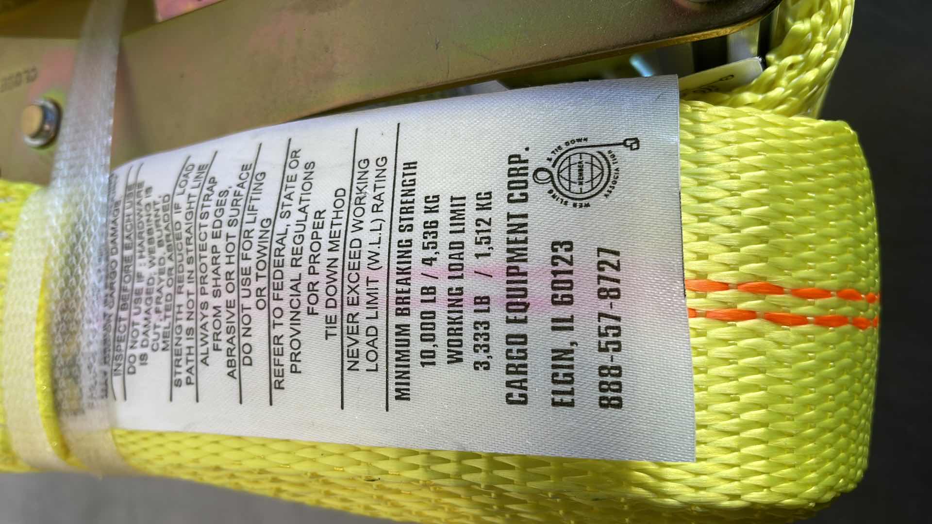 Photo 1 of COMMERCIAL 2" RATCHETING STRAPS WLL 3,333LB (2)