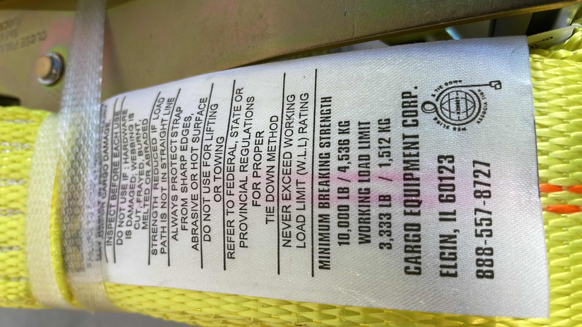 Photo 1 of COMMERCIAL 2" RATCHETING STRAPS WLL 3,333LB (2)