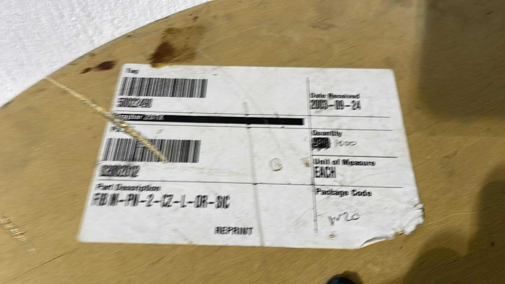 Photo 1 of CORNING-M-PN-2-CZ-L-OR-SIC-CUT REEL - MULTIMODE PLENUM TIGHT BUFFERED CABLE, OM1, ORANGE UNKNOWN FOOTAGE