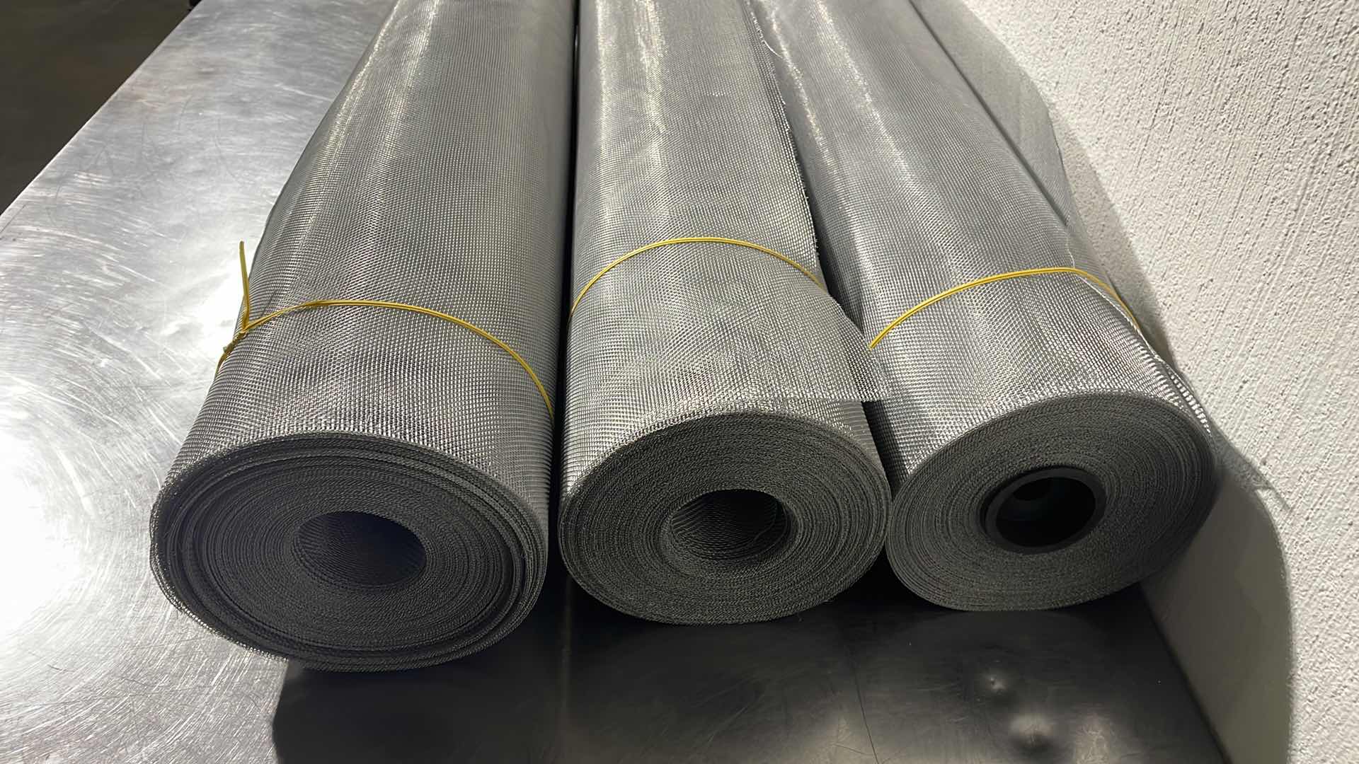 Photo 1 of 3 ROLLS 32” SCREEN MATERIAL UNKNOWN FOOTAGE