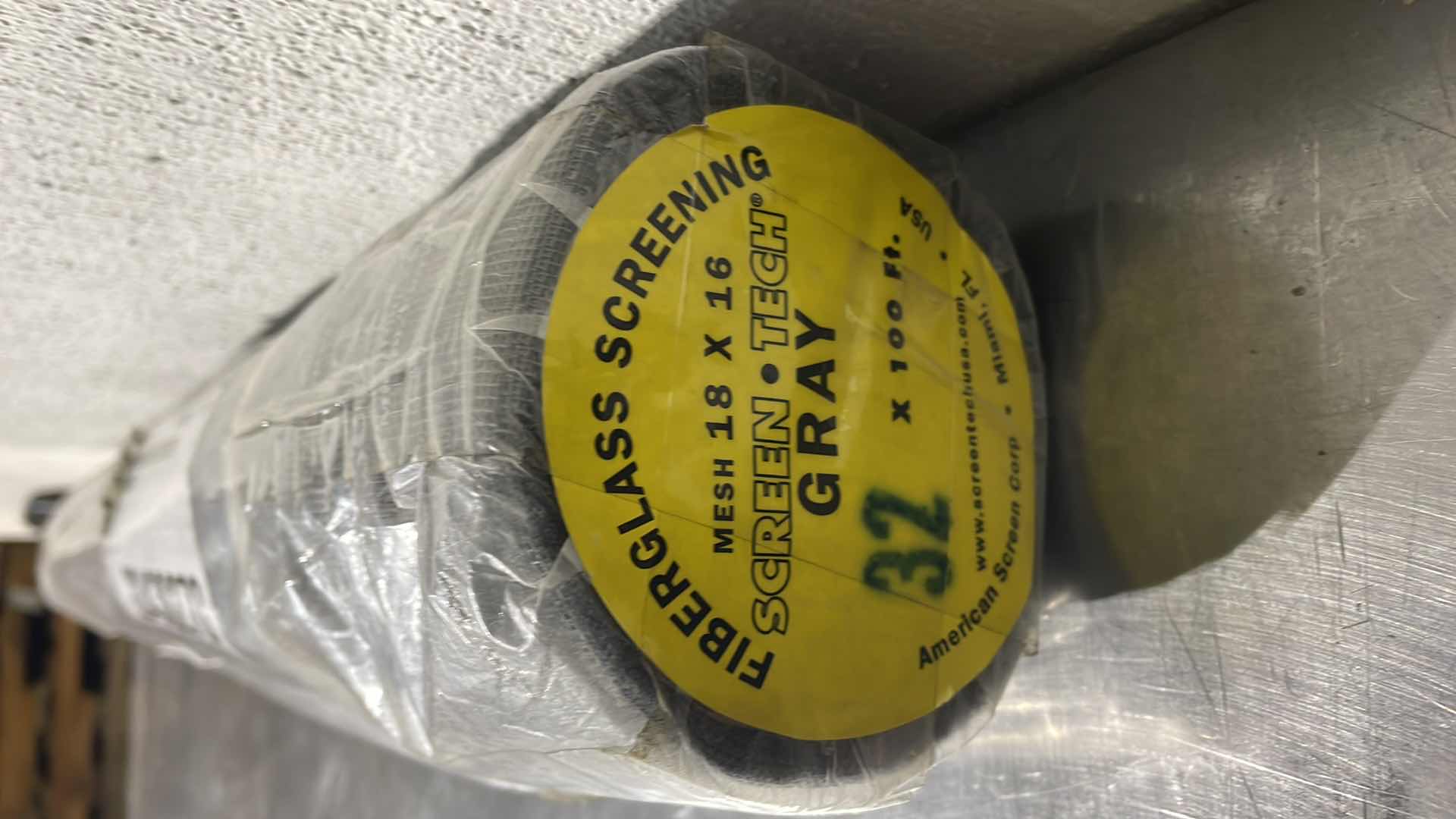 Photo 1 of FIBERGLASS SCREENING MESH 18x16 SCREEN TECH GRAY 32” X 100’