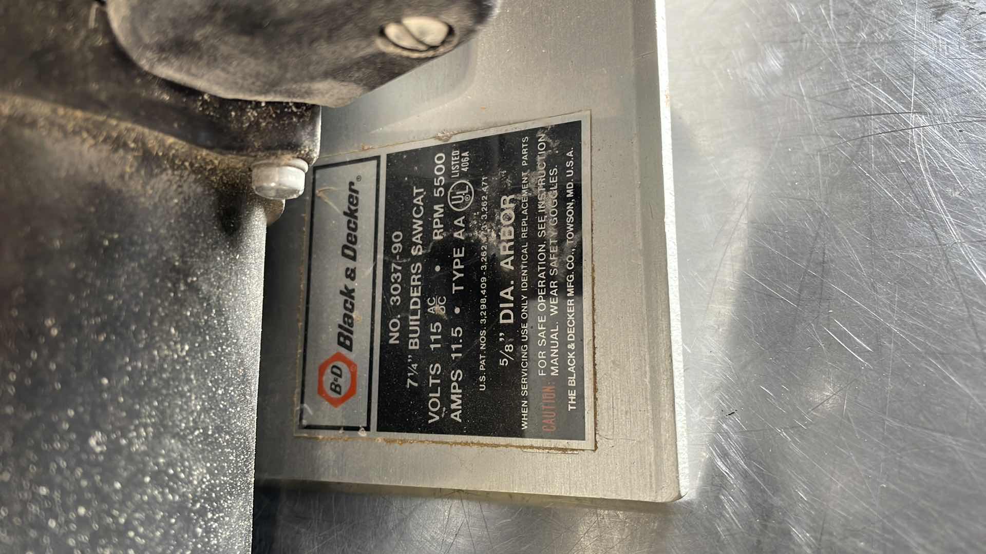 Photo 1 of BLACK AND DECKER 7-1/4” BUILDERS SAWCAT 3037-90