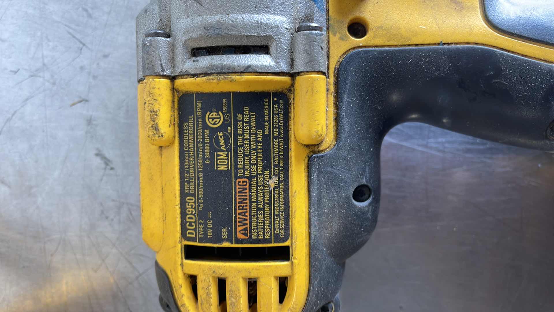 Photo 1 of DEWALT 18V DRILL DRIVER DC720, 18V HAMMER DRILL DCD950 AND 18V 6-1/2” CIRCULAR SAW DC390