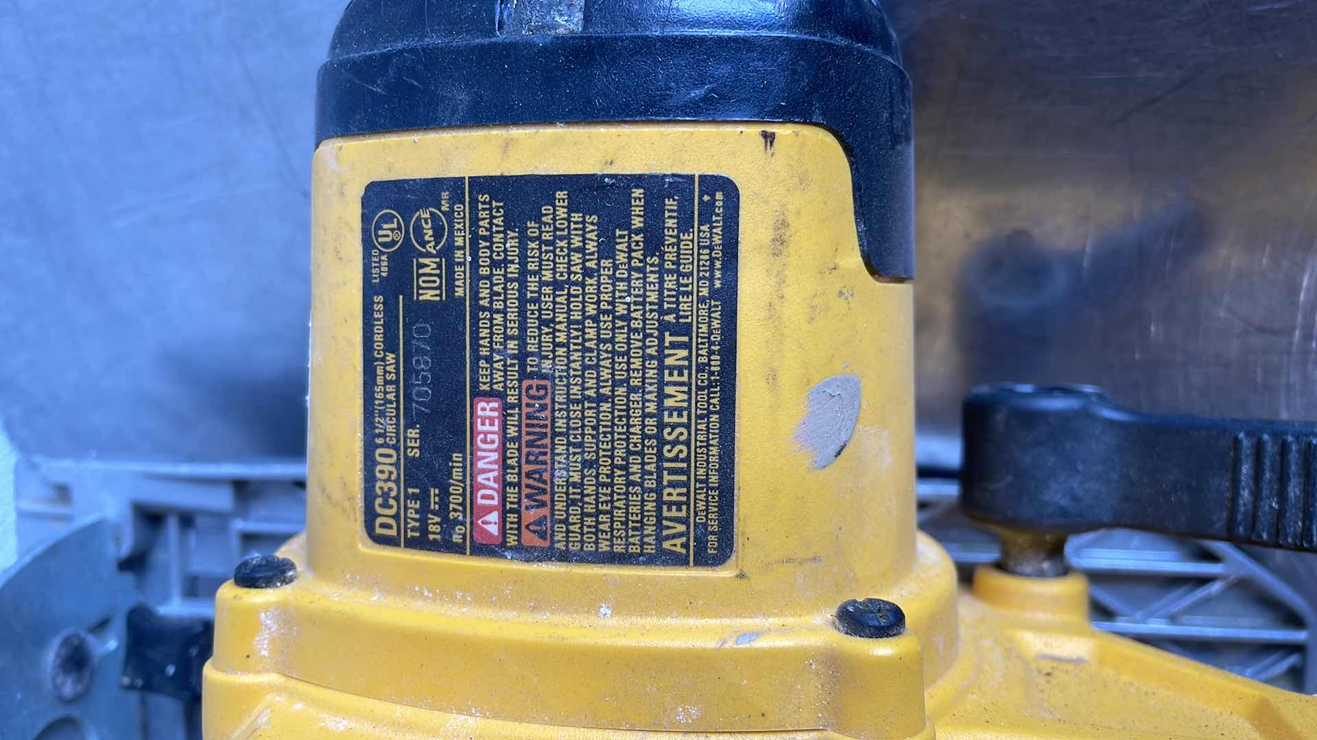 Photo 1 of DEWALT 18V DRILL DRIVER DC720, 18V HAMMER DRILL DCD950 AND 18V 6-1/2” CIRCULAR SAW DC390