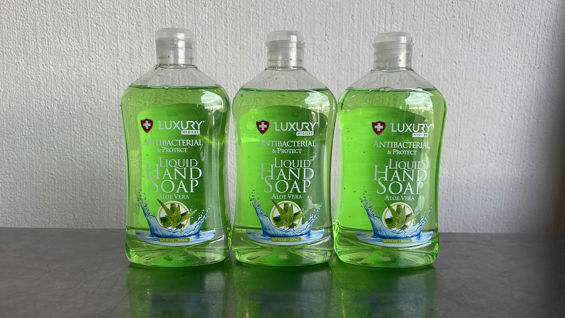 View 1 of LUXURY HYGIENE ALOE VERA LIQUID HAND SOAP 3-16.9oz BOTTLES