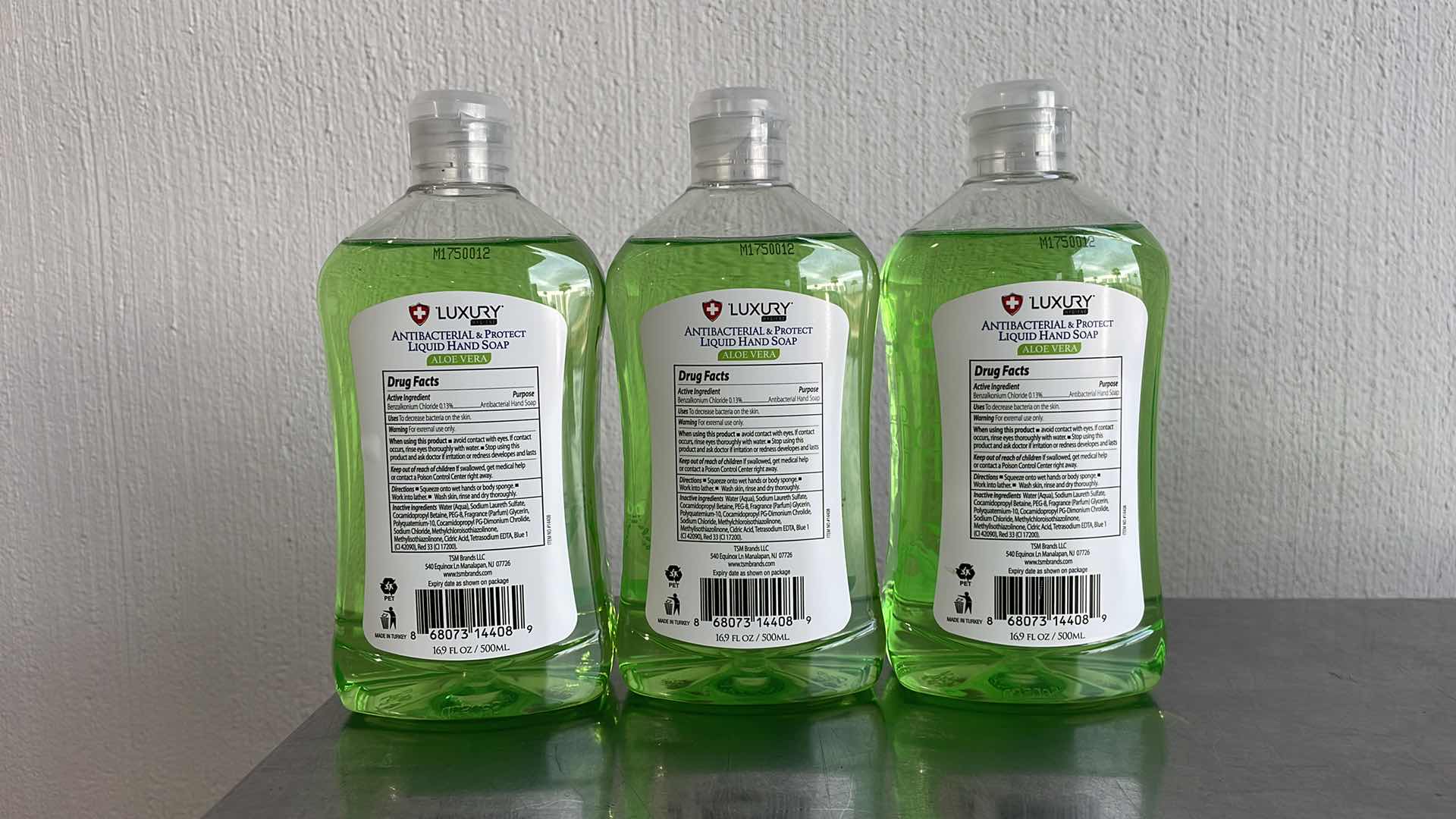 View 2 of LUXURY HYGIENE ALOE VERA LIQUID HAND SOAP 3-16.9oz BOTTLES