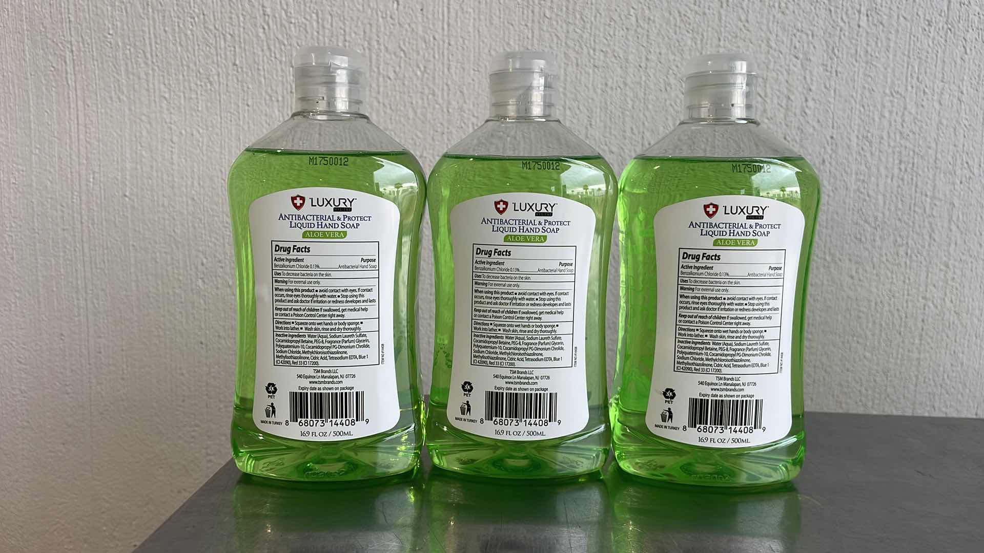 View 2 of LUXURY HYGIENE ALOE VERA LIQUID HAND SOAP 3-16.9oz BOTTLES