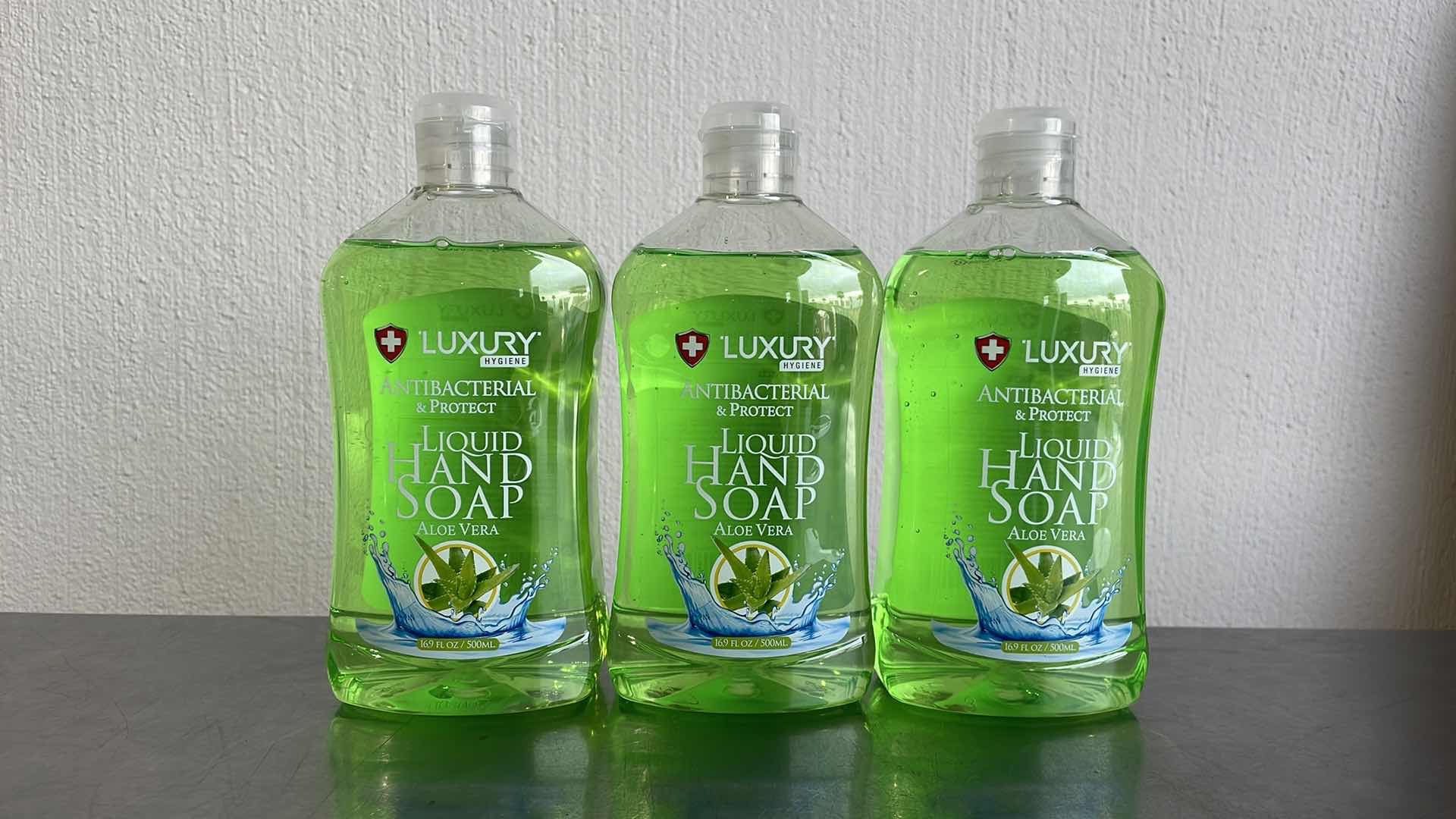 View 1 of LUXURY HYGIENE ALOE VERA LIQUID HAND SOAP 3-16.9oz BOTTLES
