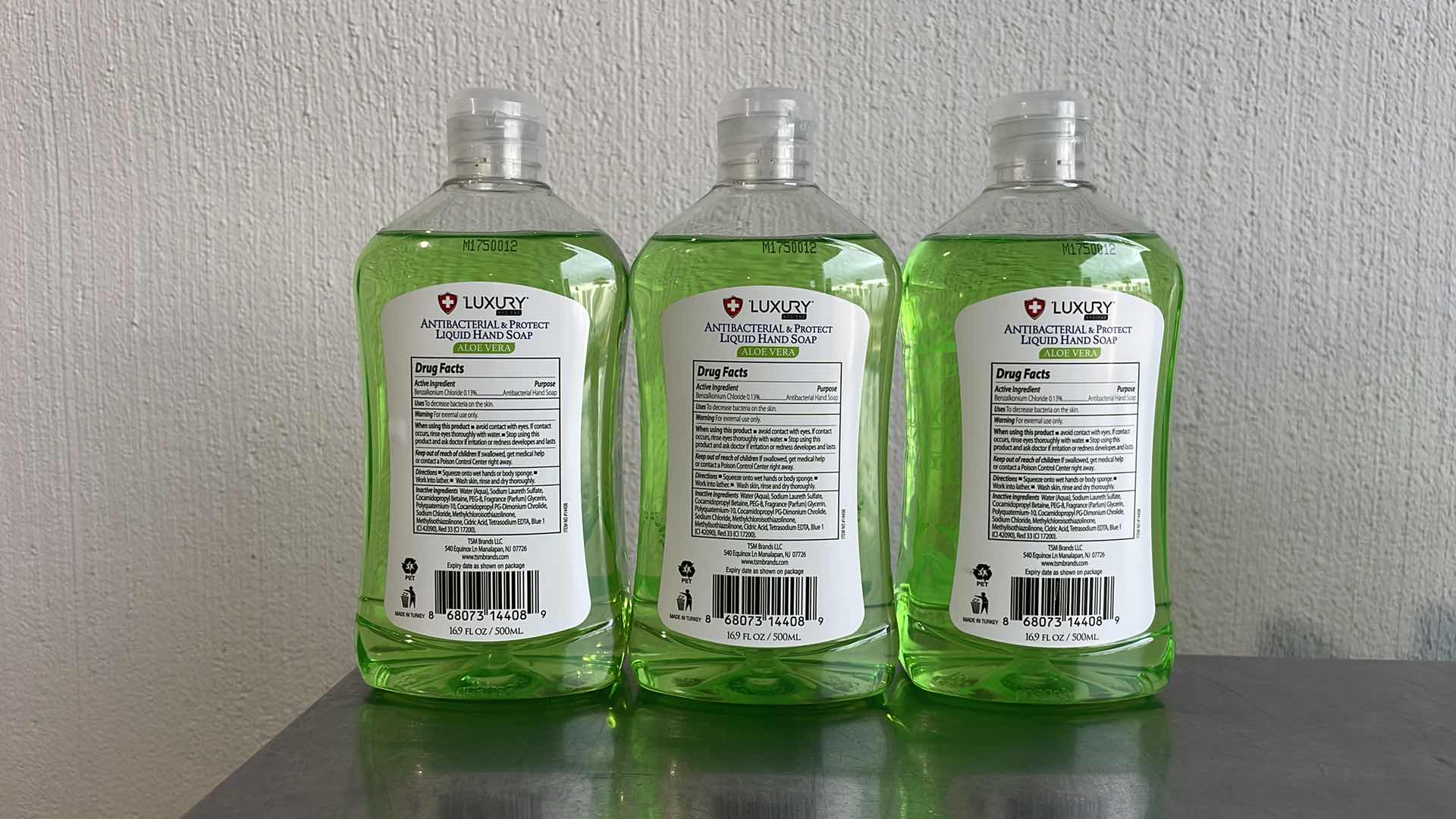 View 2 of LUXURY HYGIENE ALOE VERA LIQUID HAND SOAP 3-16.9oz BOTTLES