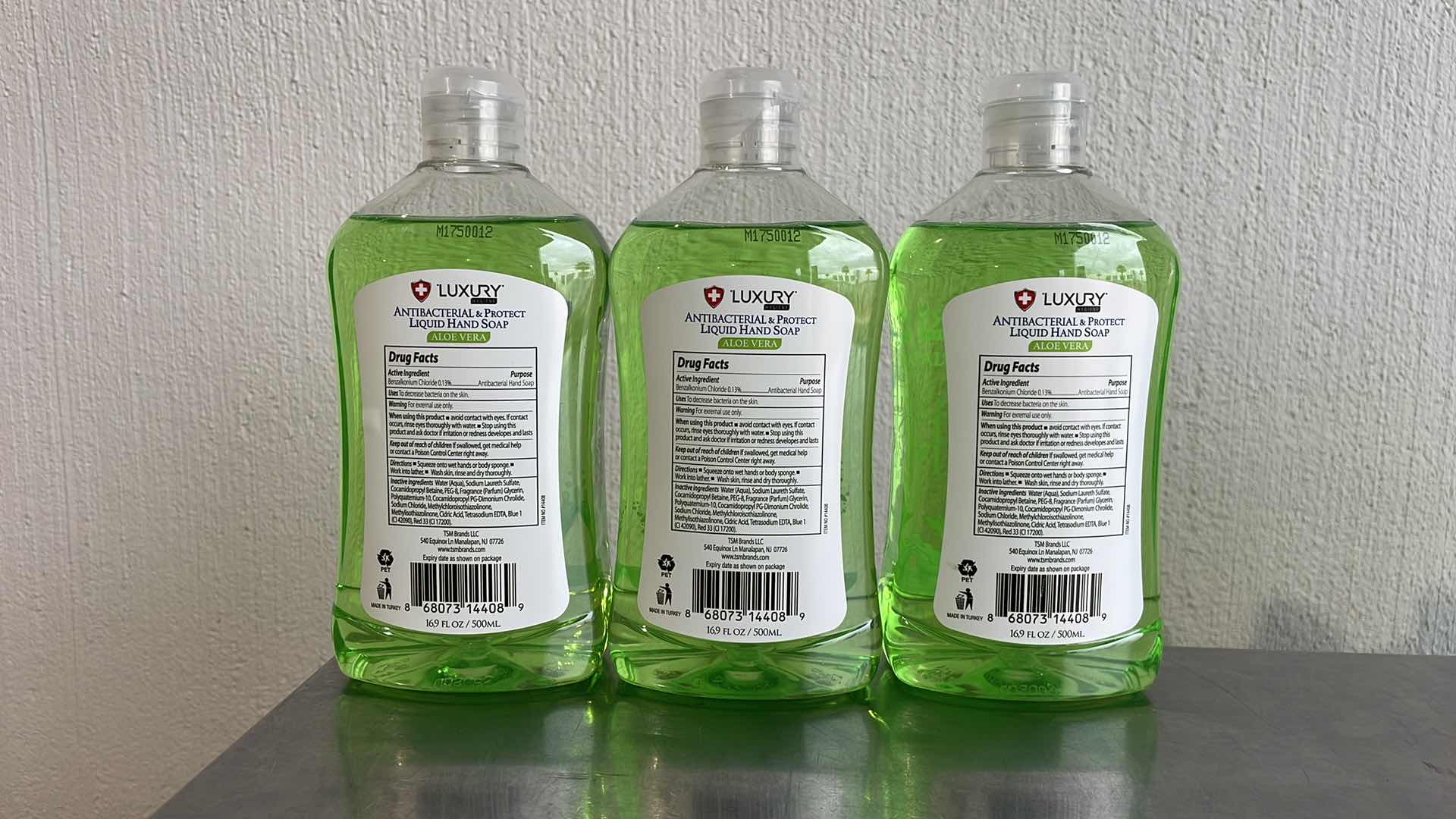 View 2 of LUXURY HYGIENE ALOE VERA LIQUID HAND SOAP 3-16.9oz BOTTLES
