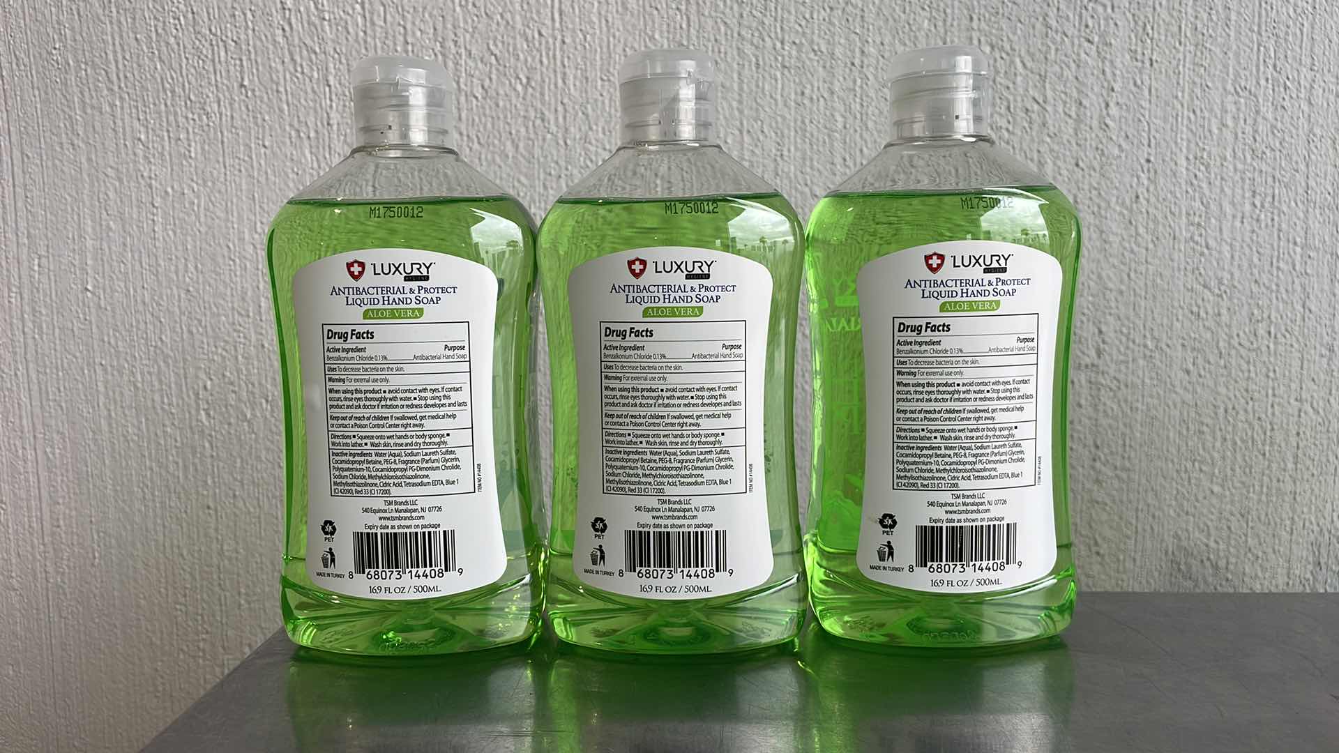 View 2 of LUXURY HYGIENE ALOE VERA LIQUID HAND SOAP 3-16.9oz BOTTLES