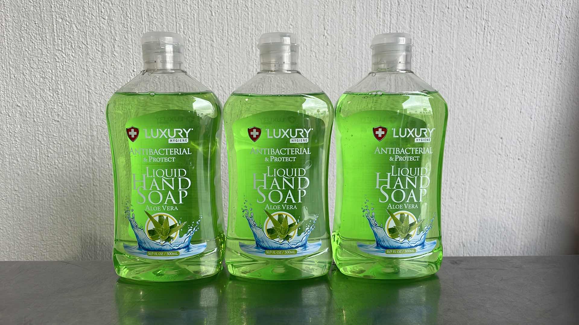 View 1 of LUXURY HYGIENE ALOE VERA LIQUID HAND SOAP 3-16.9oz BOTTLES