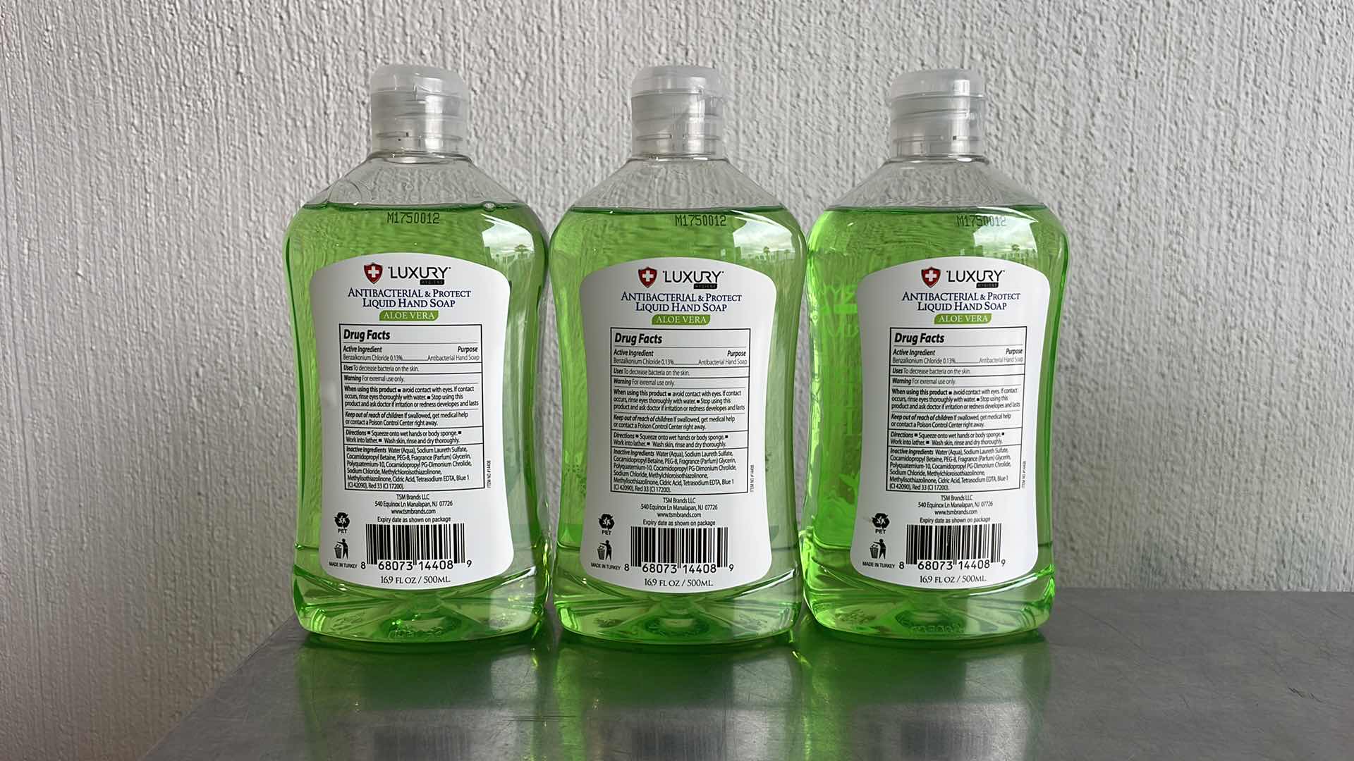 View 2 of LUXURY HYGIENE ALOE VERA LIQUID HAND SOAP 3-16.9oz BOTTLES