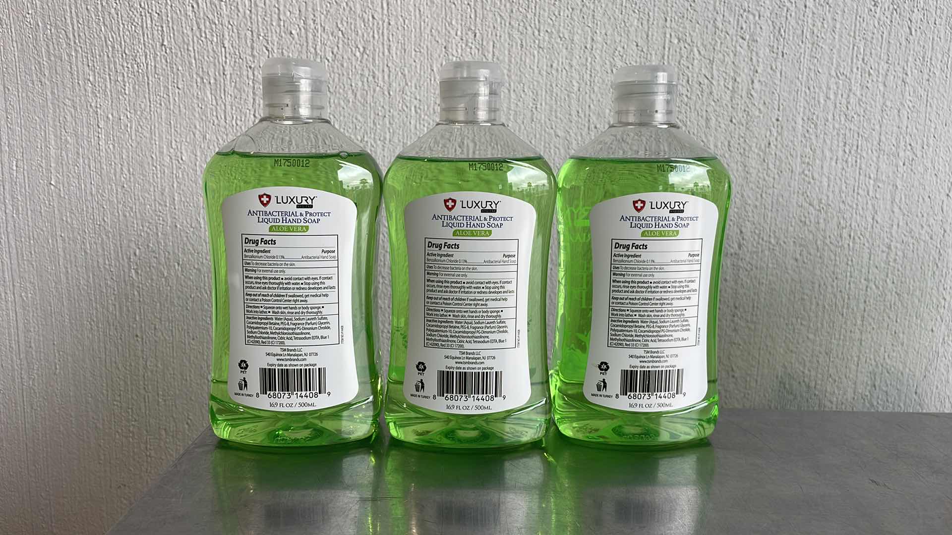 View 2 of LUXURY HYGIENE ALOE VERA LIQUID HAND SOAP 3-16.9oz BOTTLES