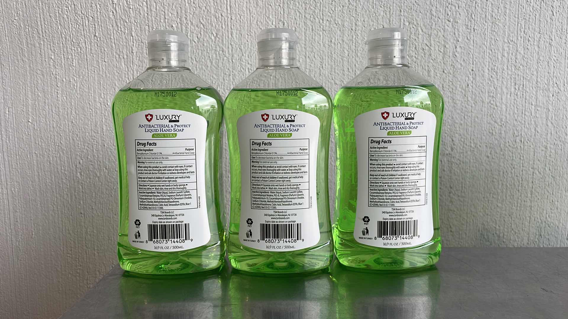 View 2 of LUXURY HYGIENE ALOE VERA LIQUID HAND SOAP 3-16.9oz BOTTLES