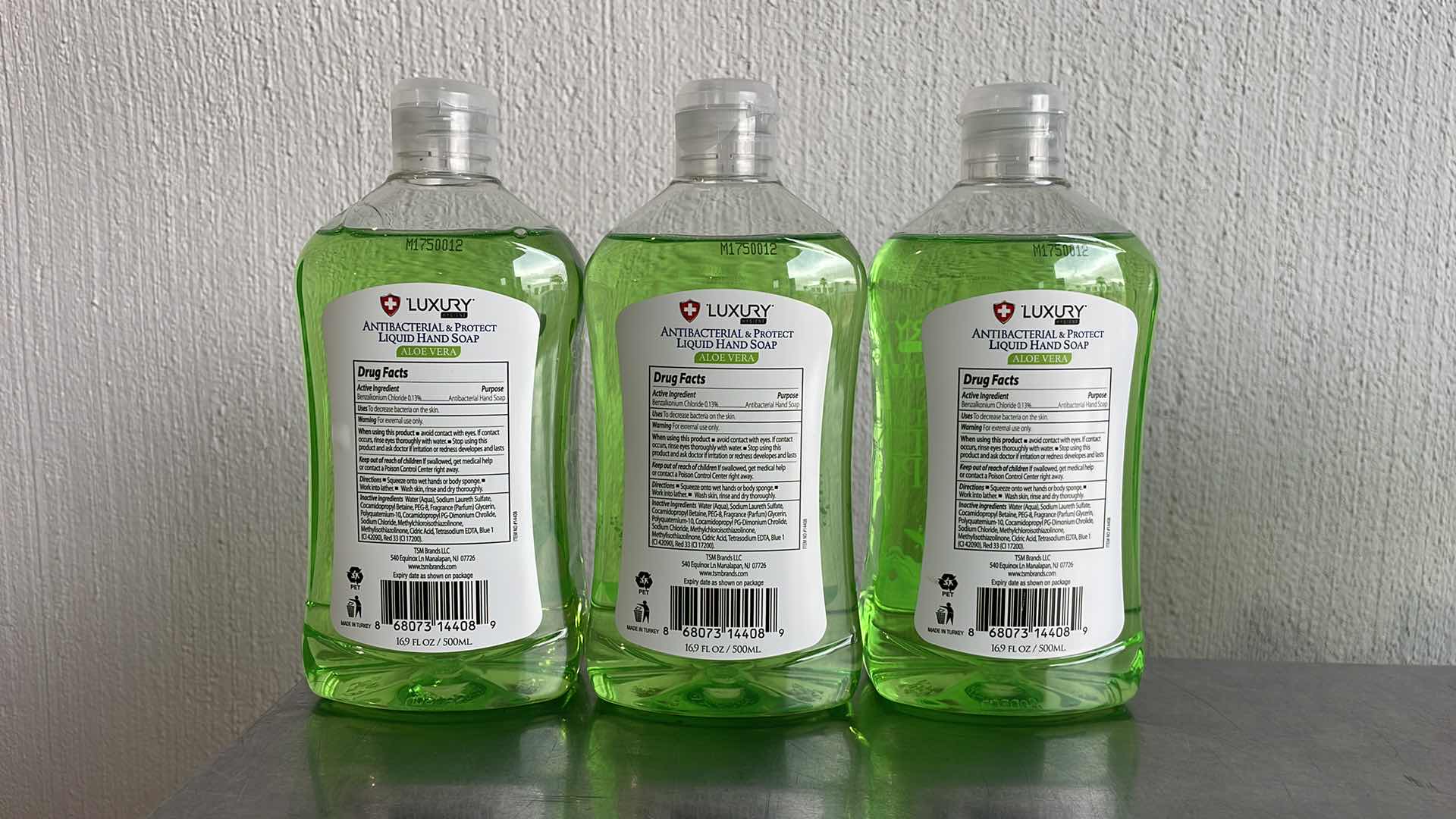 View 2 of LUXURY HYGIENE ALOE VERA LIQUID HAND SOAP 3-16.9oz BOTTLES