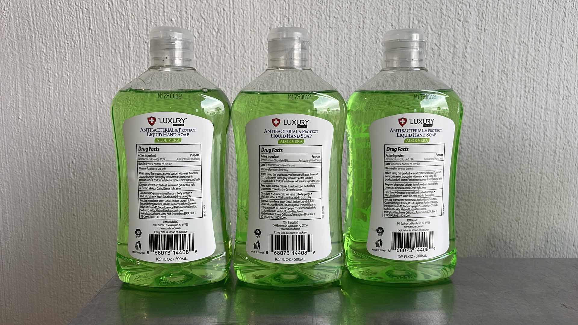 View 2 of LUXURY HYGIENE ALOE VERA LIQUID HAND SOAP 3-16.9oz BOTTLES