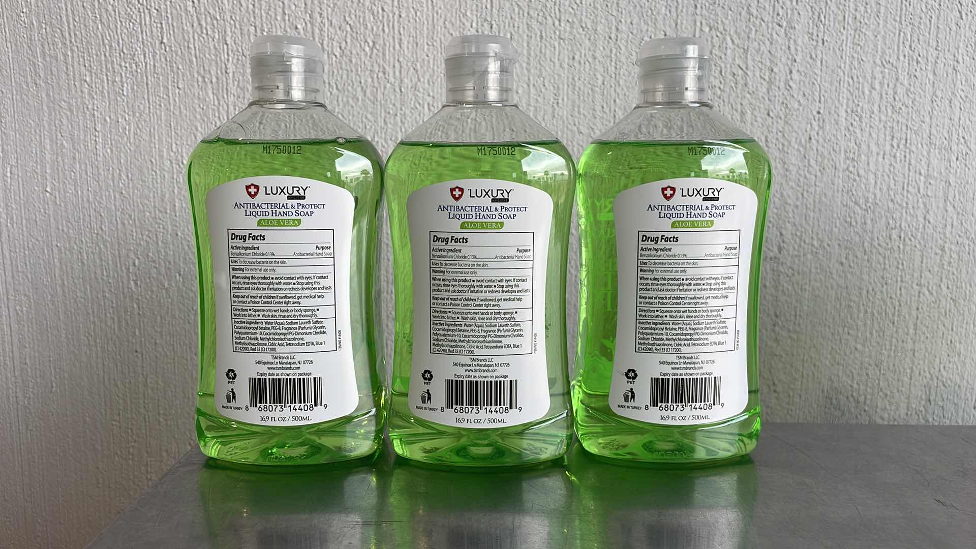 View 2 of LUXURY HYGIENE ALOE VERA LIQUID HAND SOAP 3-16.9oz BOTTLES