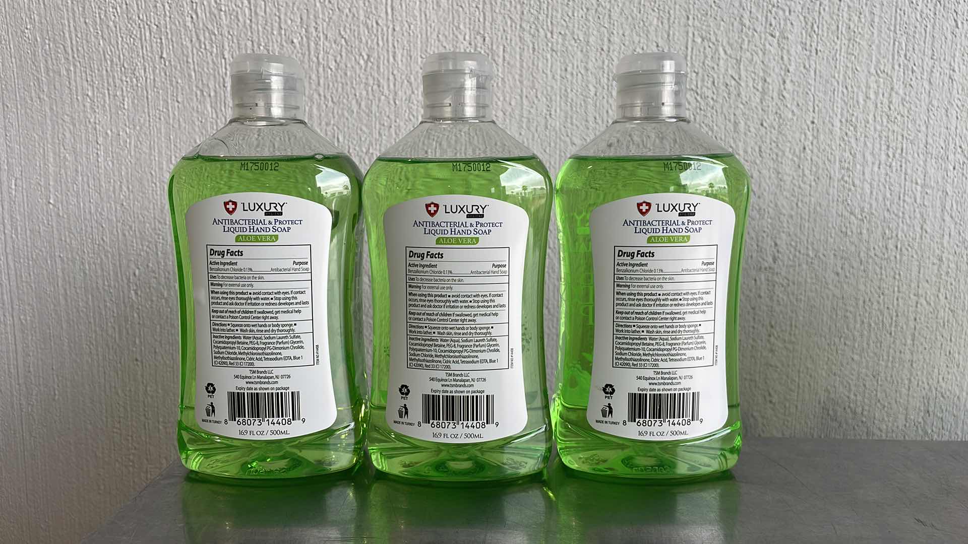 View 2 of LUXURY HYGIENE ALOE VERA LIQUID HAND SOAP 3-16.9oz BOTTLES
