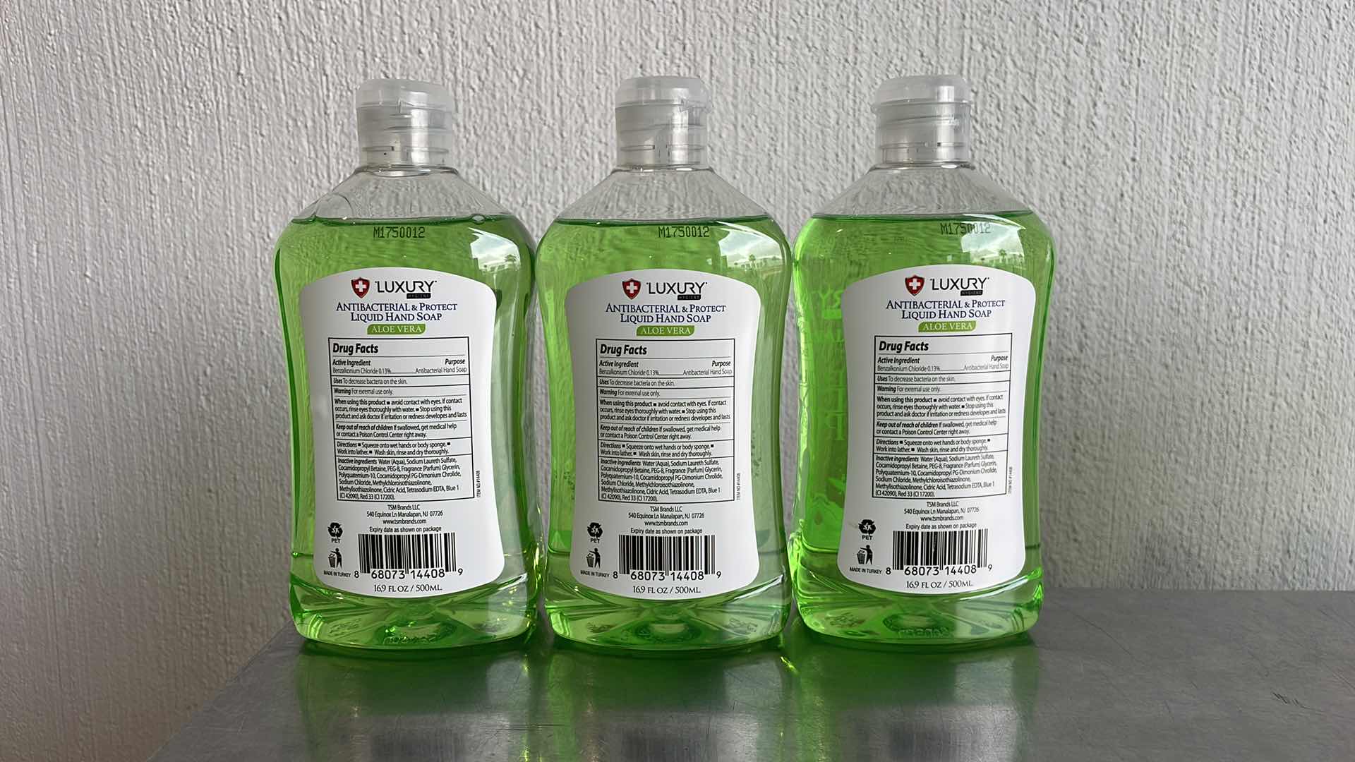View 2 of LUXURY HYGIENE ALOE VERA LIQUID HAND SOAP 3-16.9oz BOTTLES