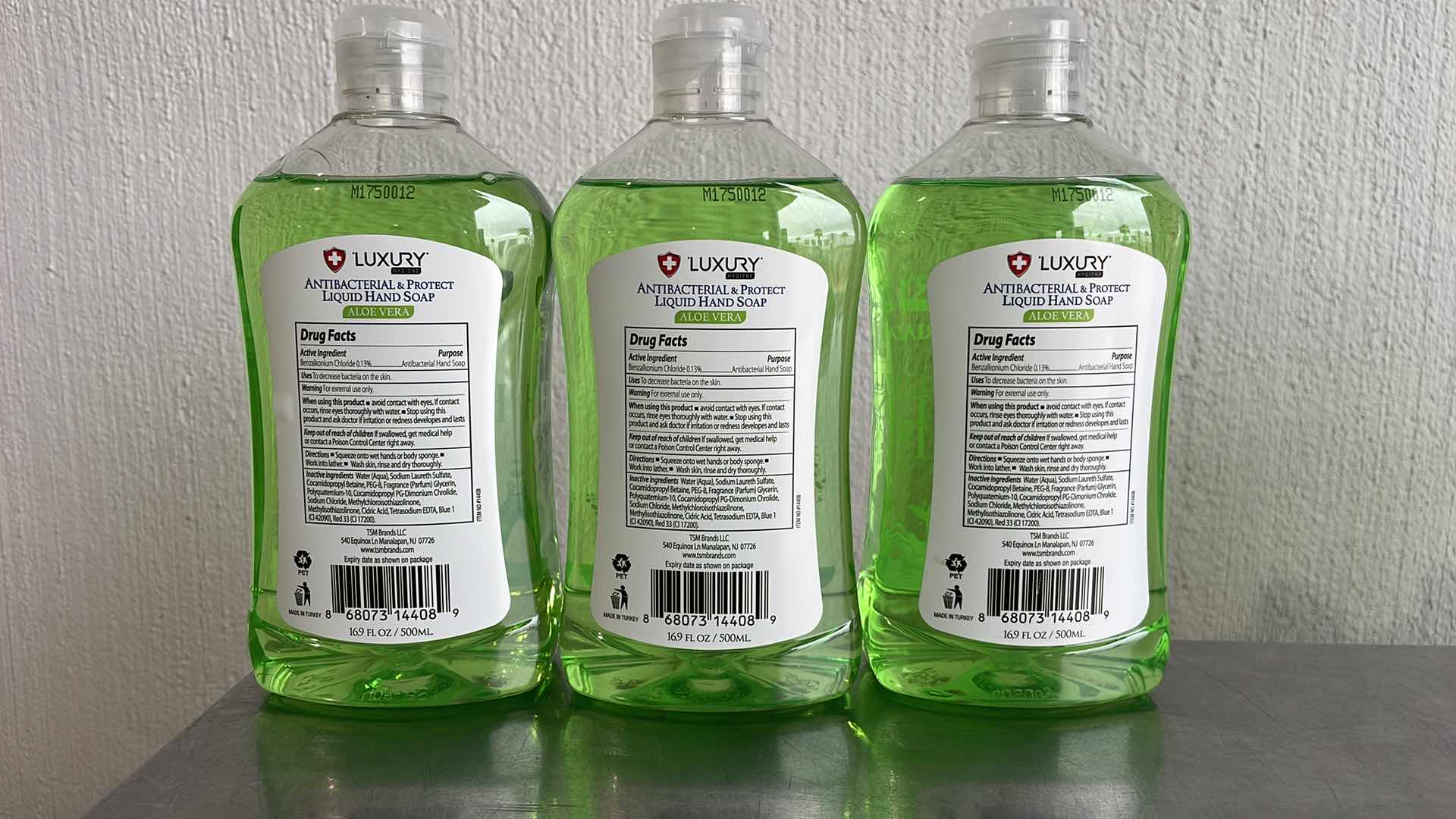 View 2 of LUXURY HYGIENE ALOE VERA LIQUID HAND SOAP 3-16.9oz BOTTLES