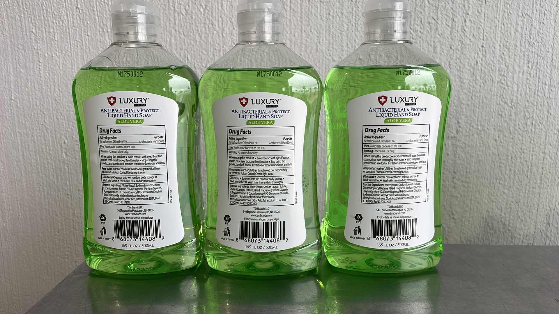 View 2 of LUXURY HYGIENE ALOE VERA LIQUID HAND SOAP 3-16.9oz BOTTLES